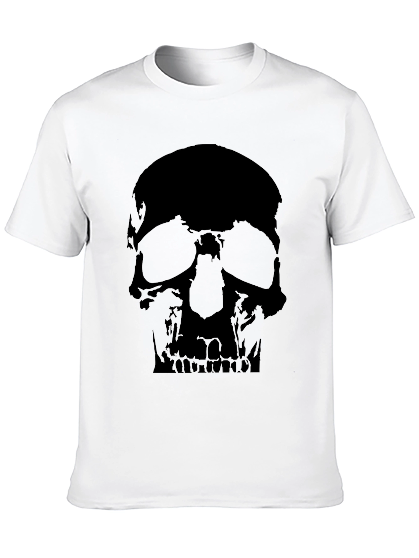 Skull Graphic Print Black T-Shirt