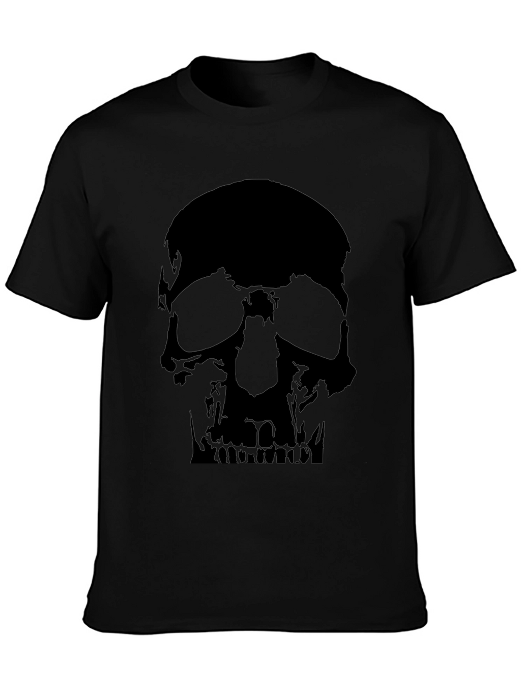 Skull Graphic Print Black T-Shirt