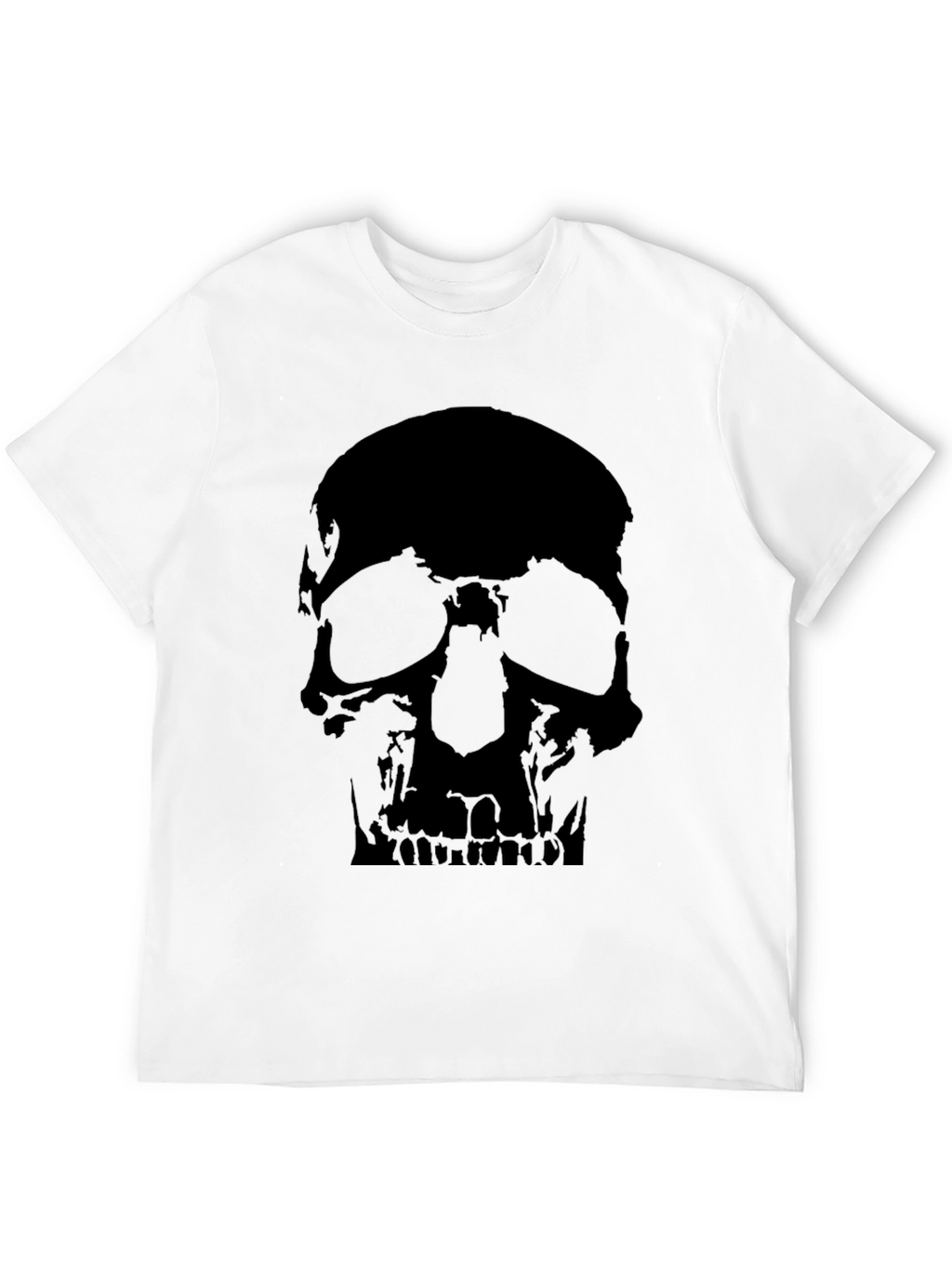 Skull Graphic Print Black T-Shirt