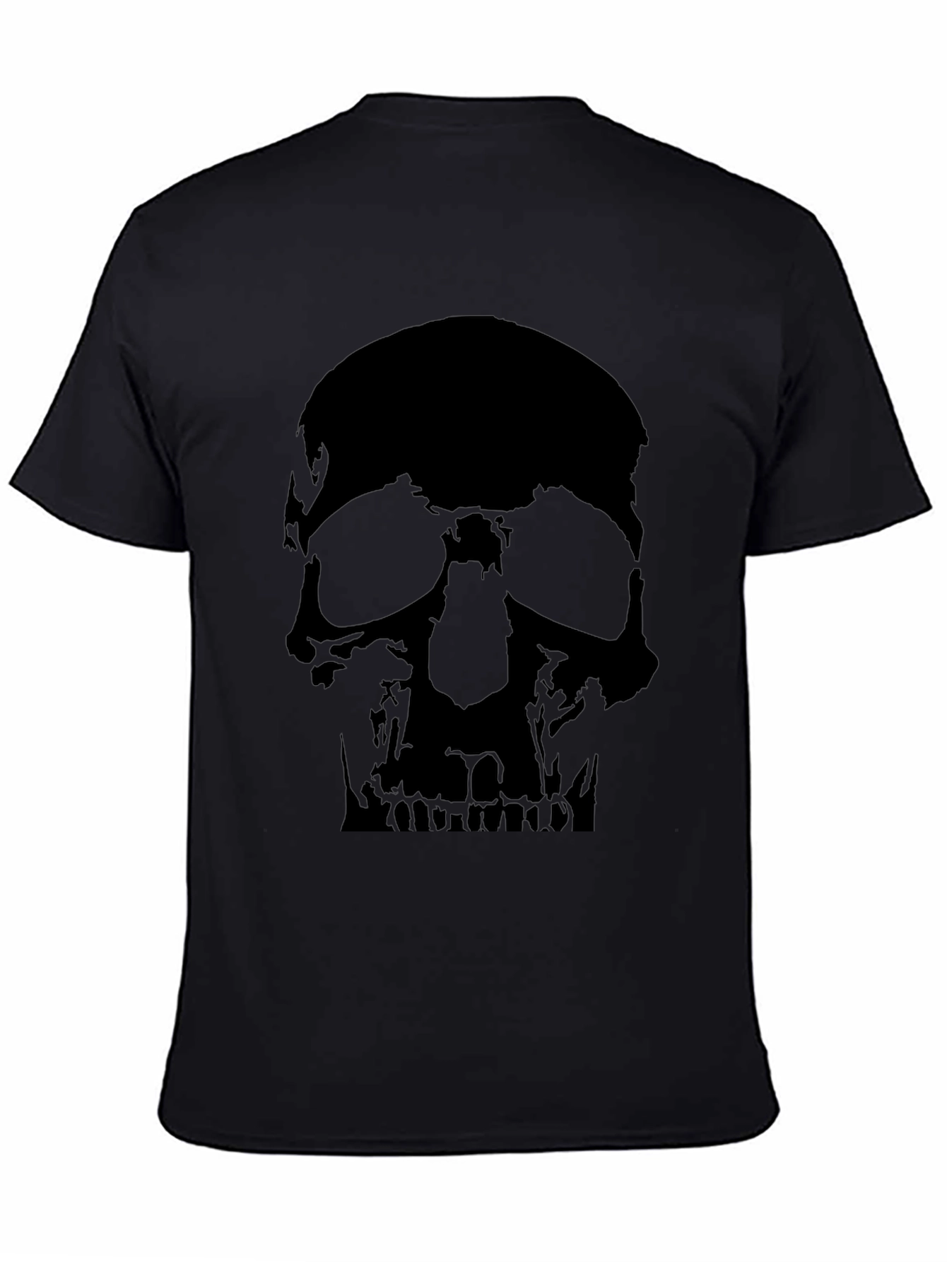 Skull Graphic Print Black T-Shirt