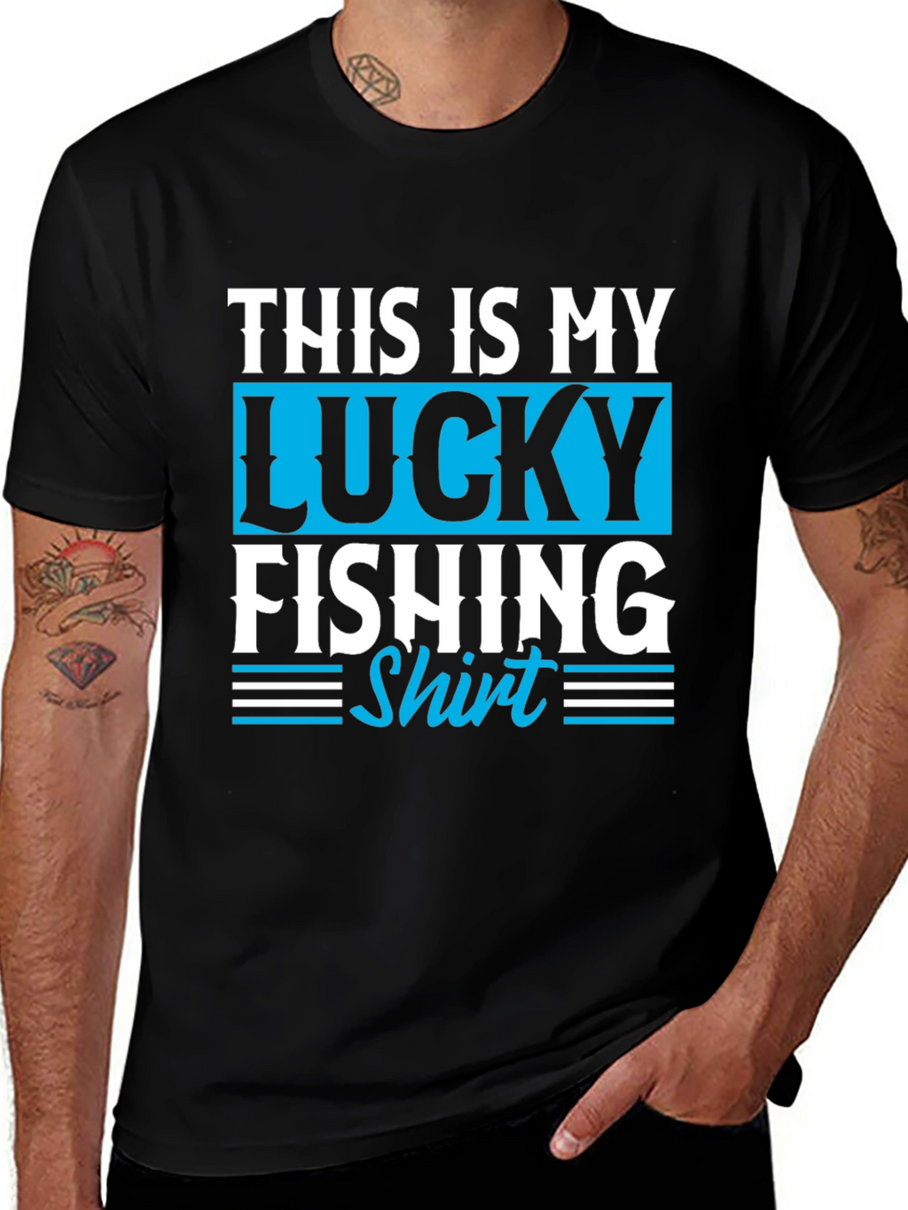 Lucky Fishing Shirt - Mens Graphic Tee
