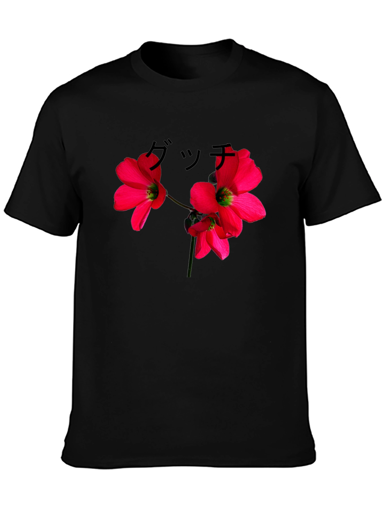 Floral Graphic Black T-Shirt - Urban Style