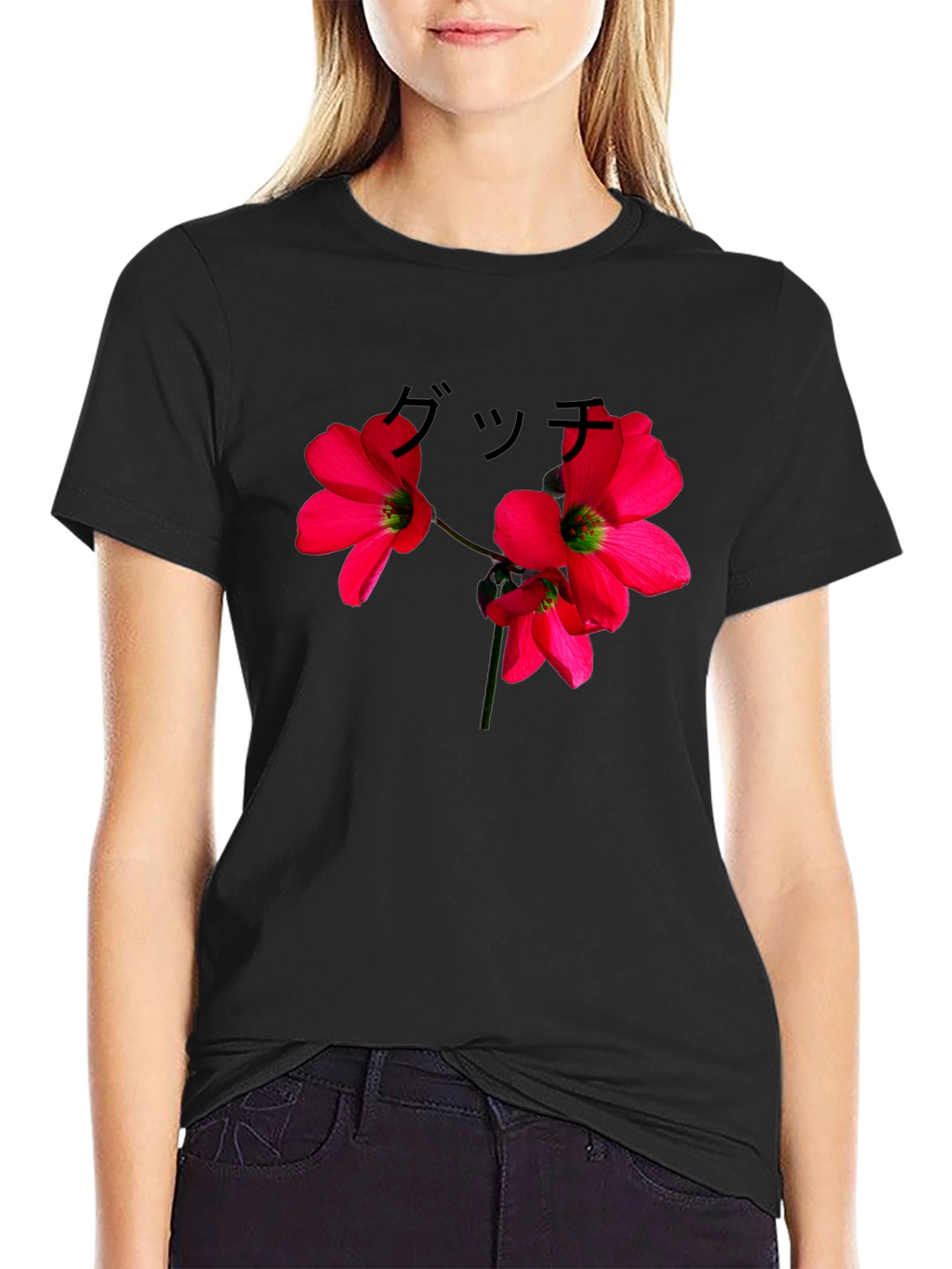 Floral Graphic Black T-Shirt - Urban Style