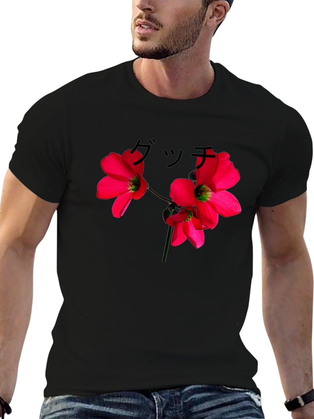 Floral Graphic Black T-Shirt - Urban Style