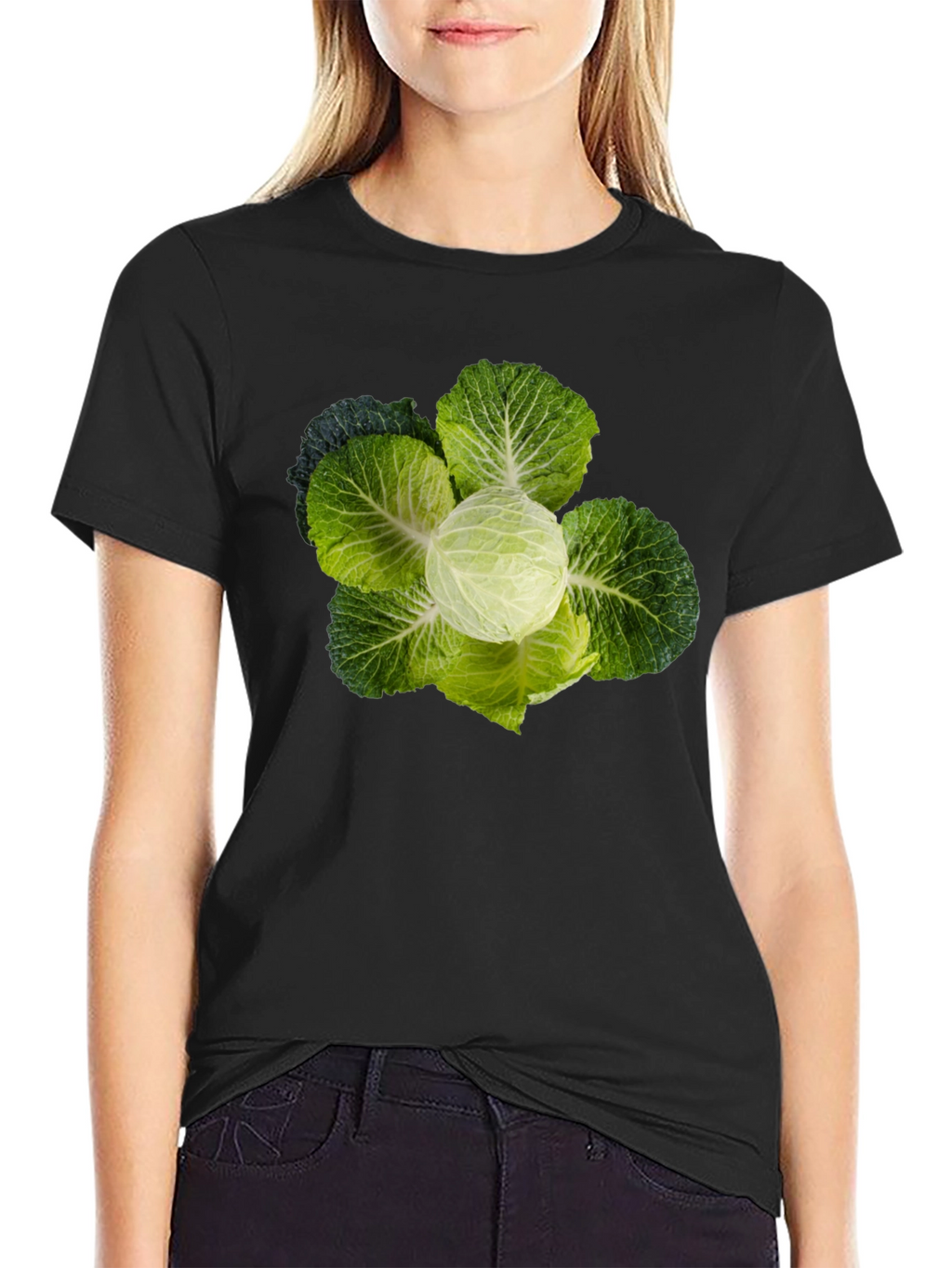 Cabbage Head Graphic Tee - Quirky Food Lovers T-Shirt