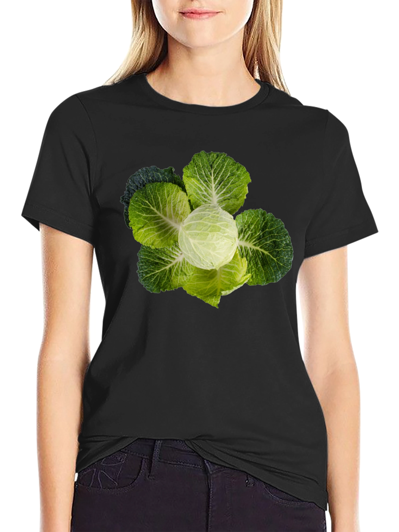 Cabbage Head Graphic Tee - Quirky Food Lovers T-Shirt