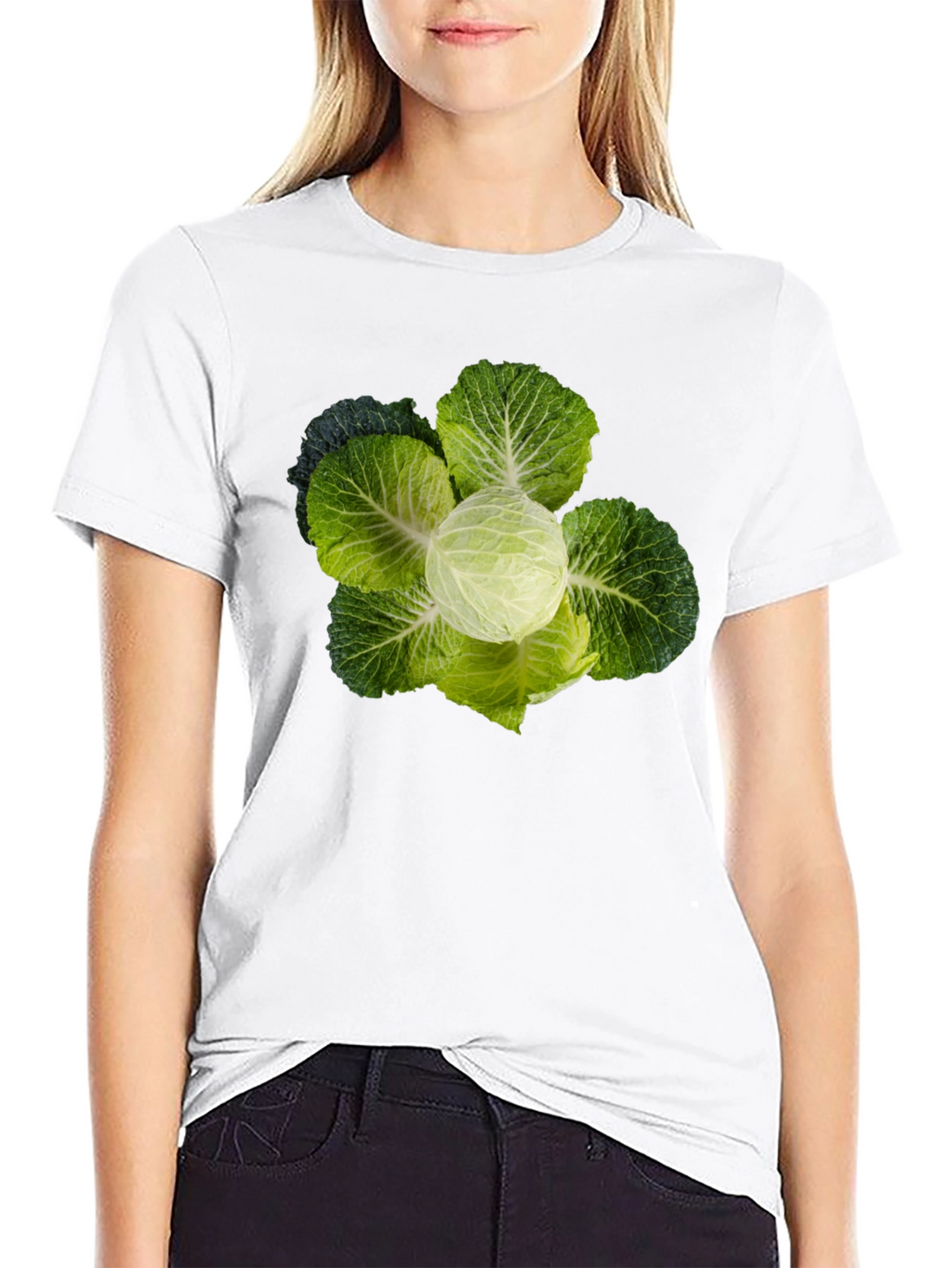 Cabbage Head Graphic Tee - Quirky Food Lovers T-Shirt