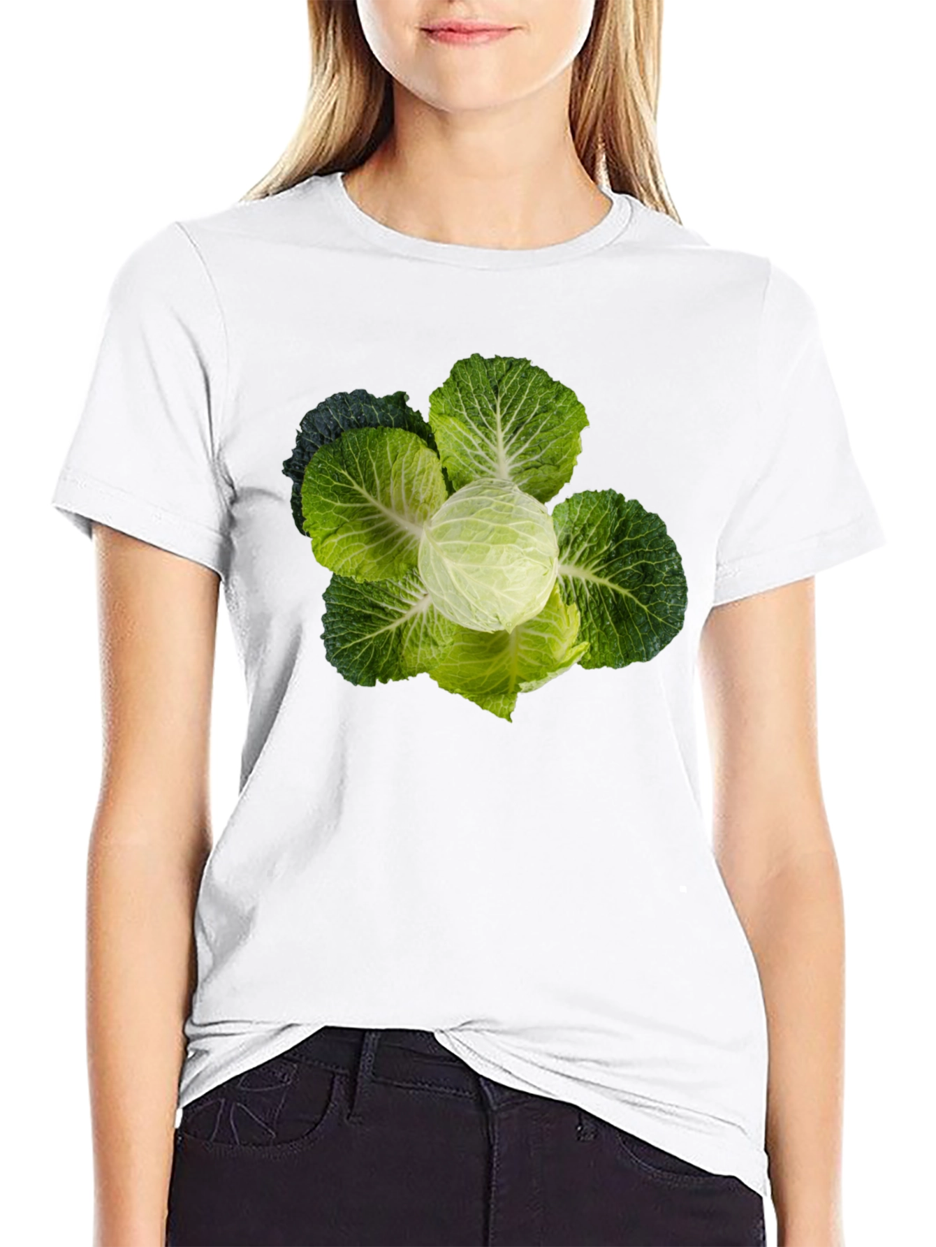 Cabbage Head Graphic Tee - Quirky Food Lovers T-Shirt