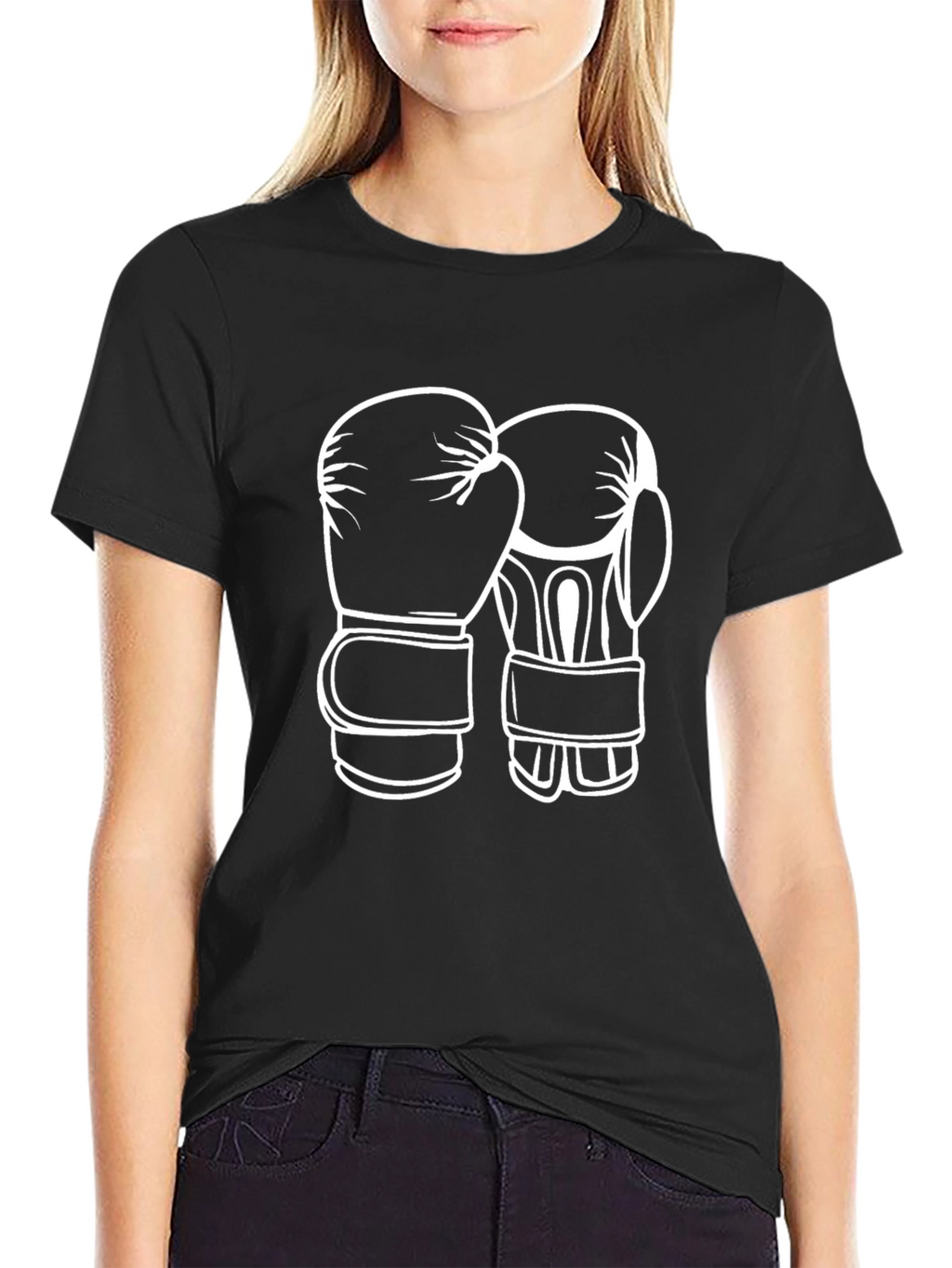 Boxing Gloves Graphic T-Shirt - Black