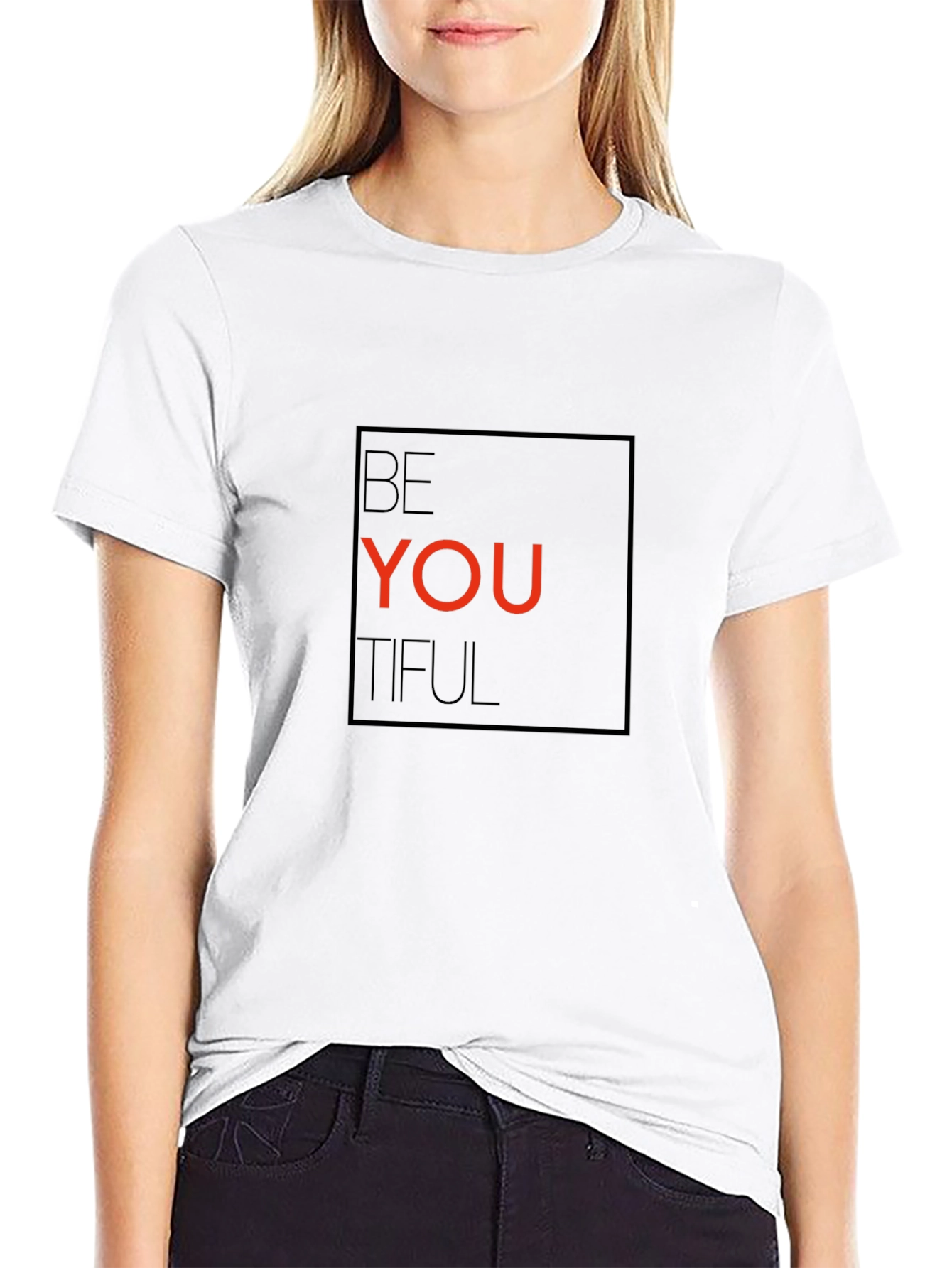 Be YOU Tiful Black Graphic Tee - Stylish and Comfortable