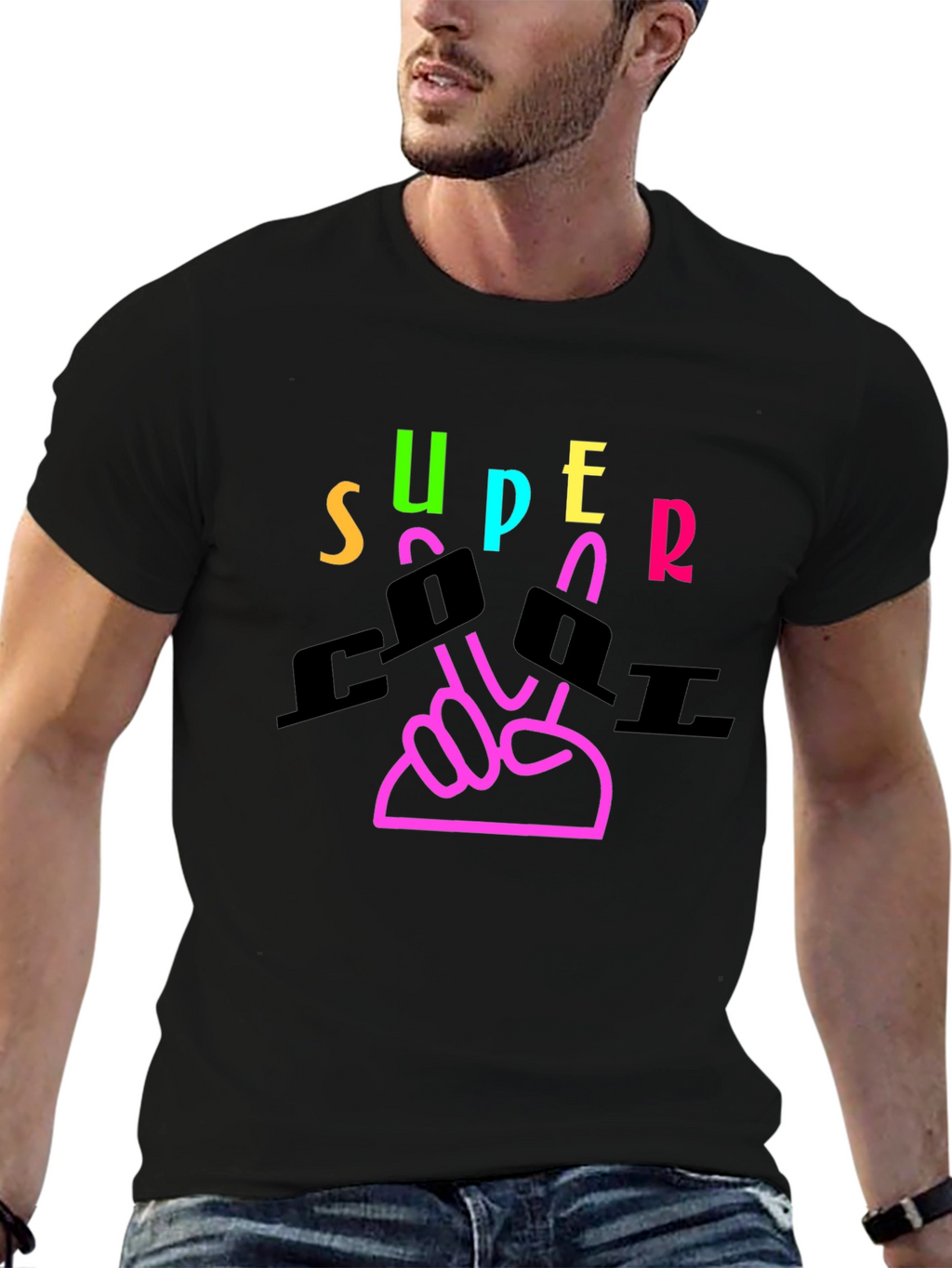Super Cool Graphic Tee - Black T-Shirt