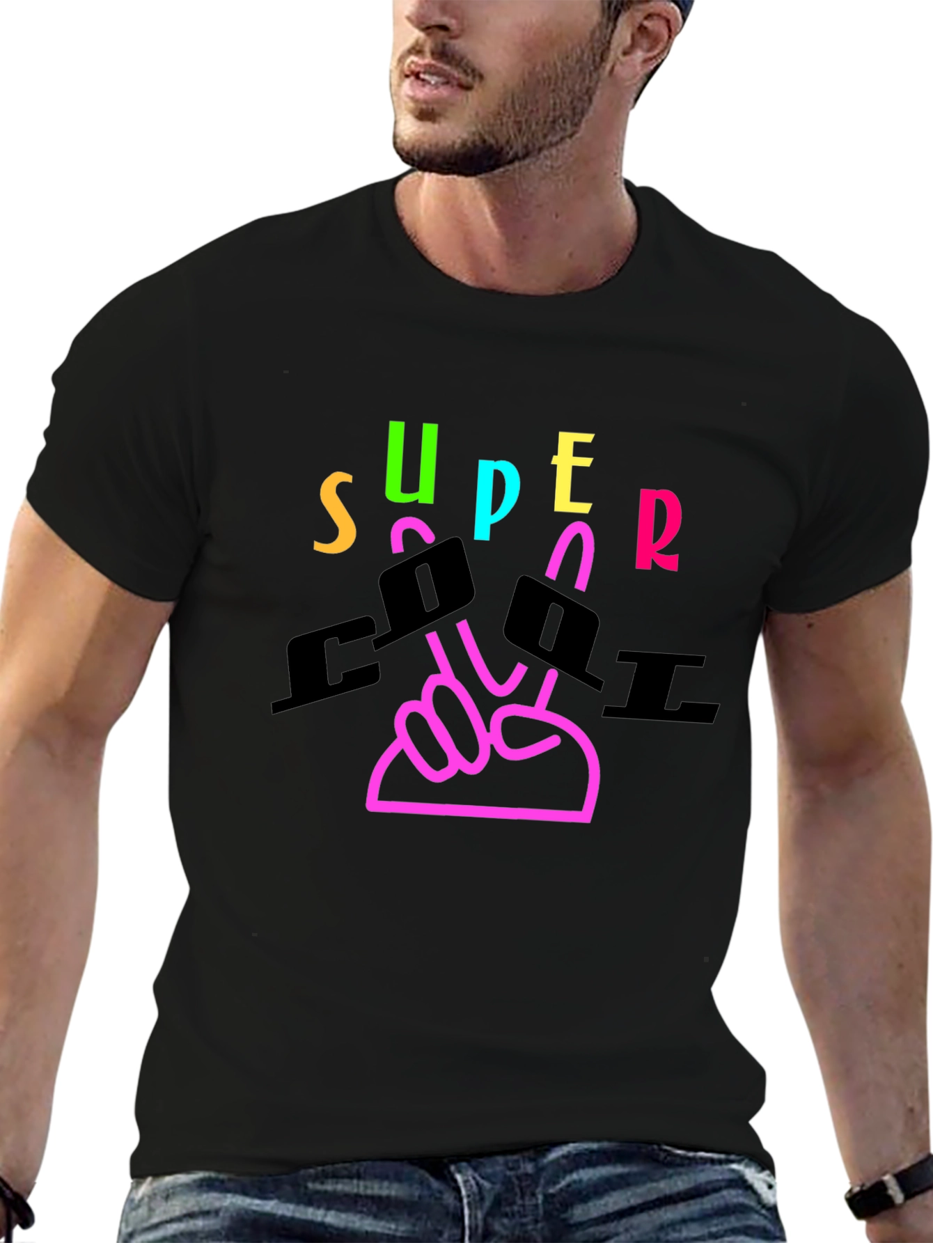 Super Cool Graphic Tee - Black T-Shirt