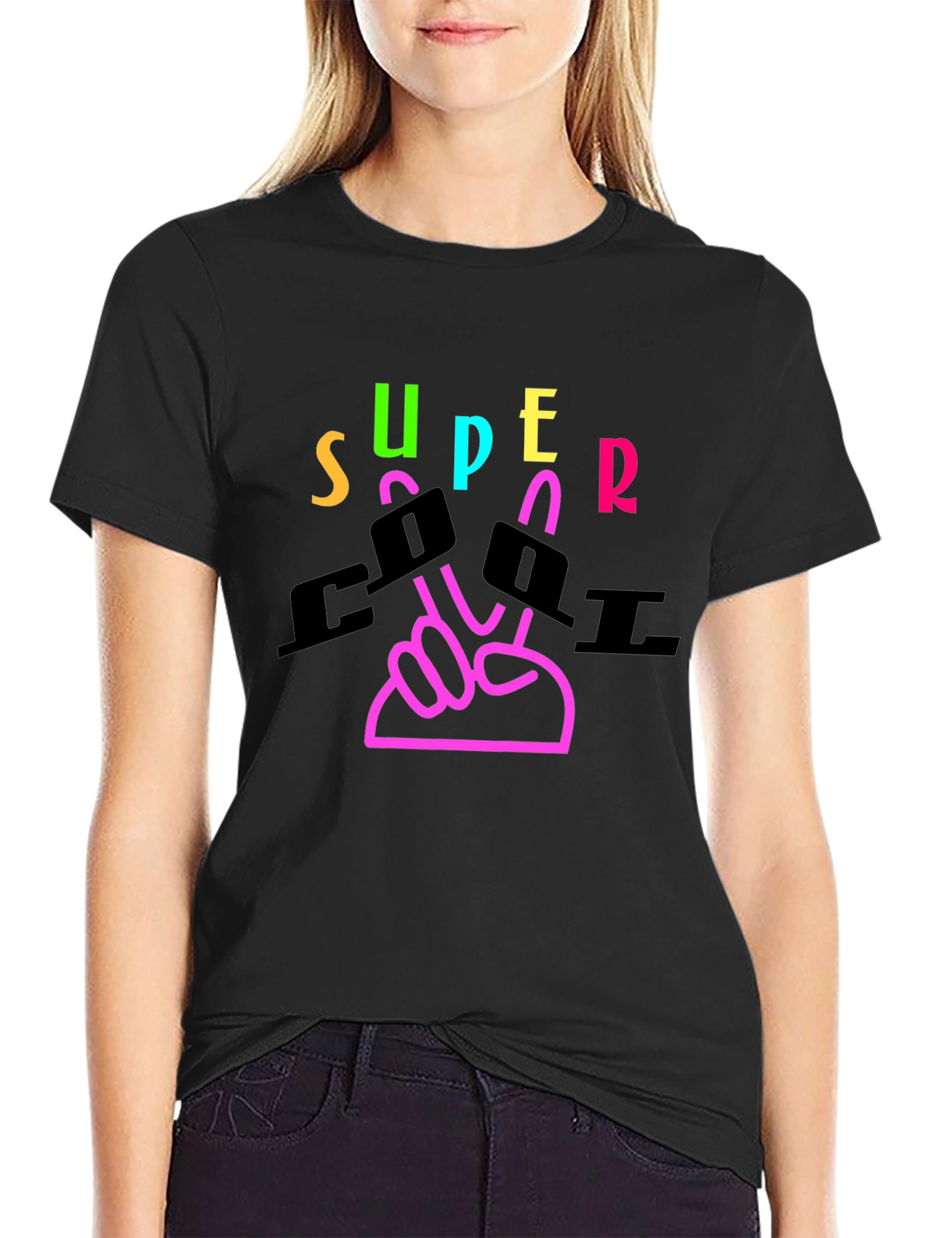 Super Cool Graphic Tee - Black T-Shirt