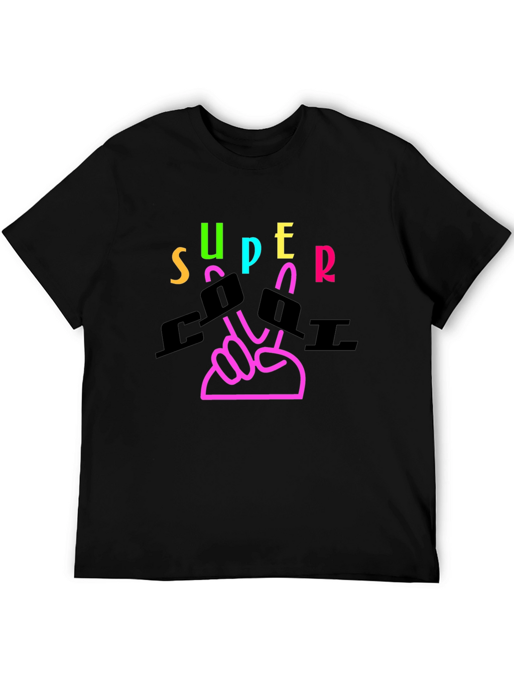 Super Cool Graphic Tee - Black T-Shirt