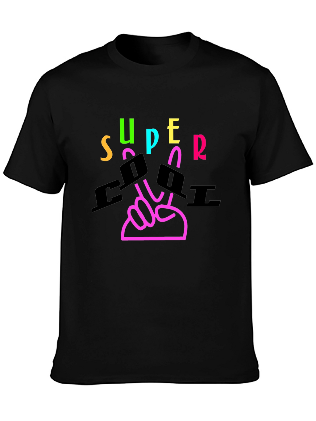 Super Cool Graphic Tee - Black T-Shirt