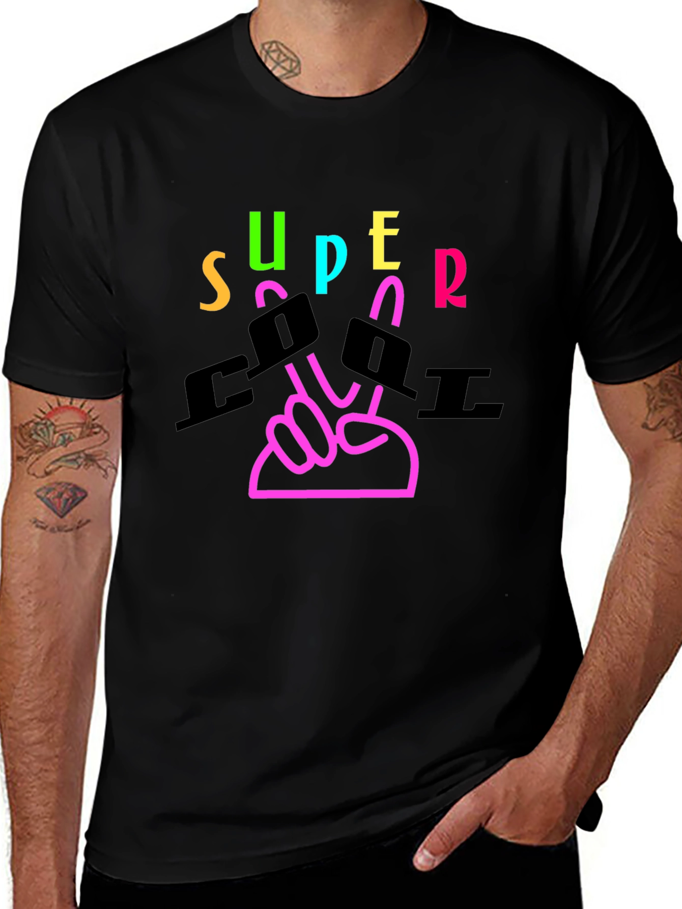 Super Cool Graphic Tee - Black T-Shirt