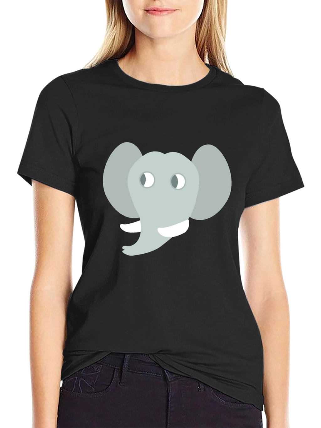 Elephant Graphic Black T-Shirt