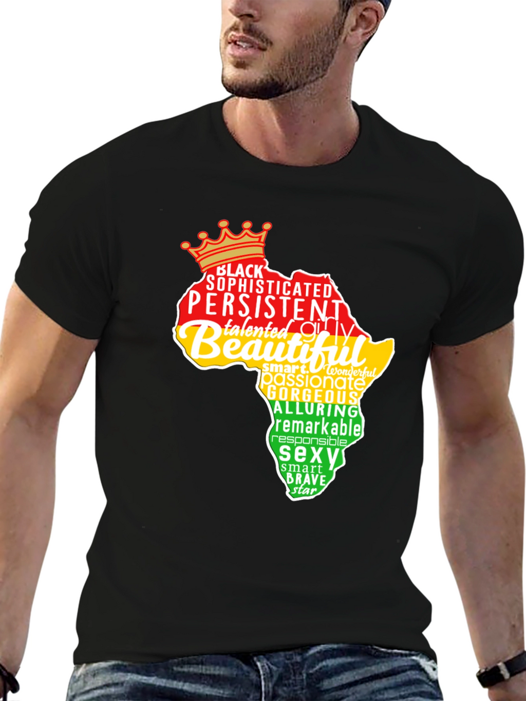 Black Pride T-Shirt - Africa Word Art
