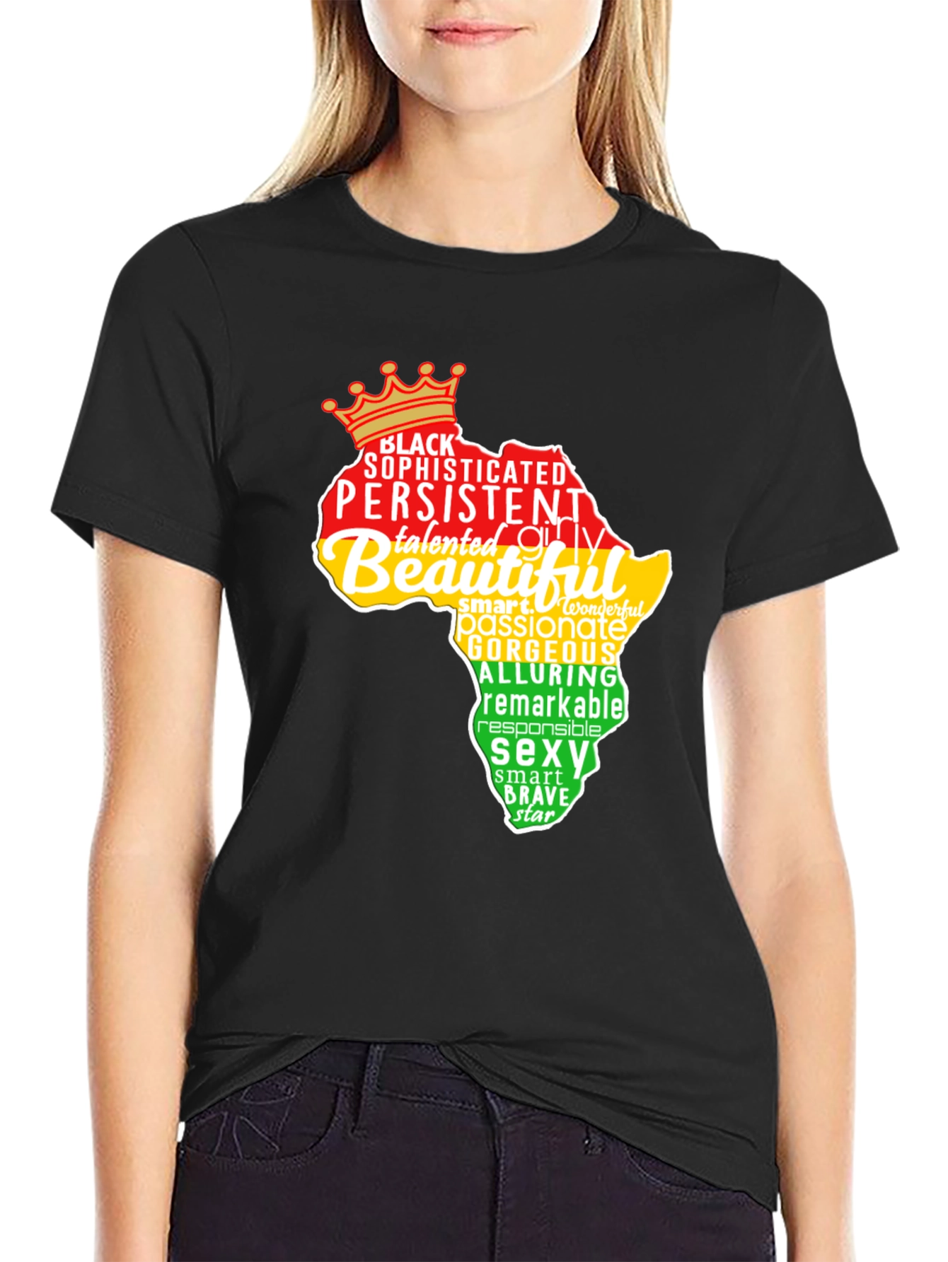 Black Pride T-Shirt - Africa Word Art