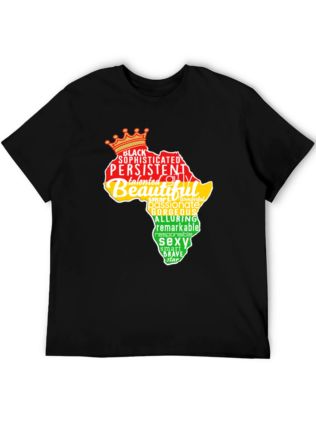 Black Pride T-Shirt - Africa Word Art