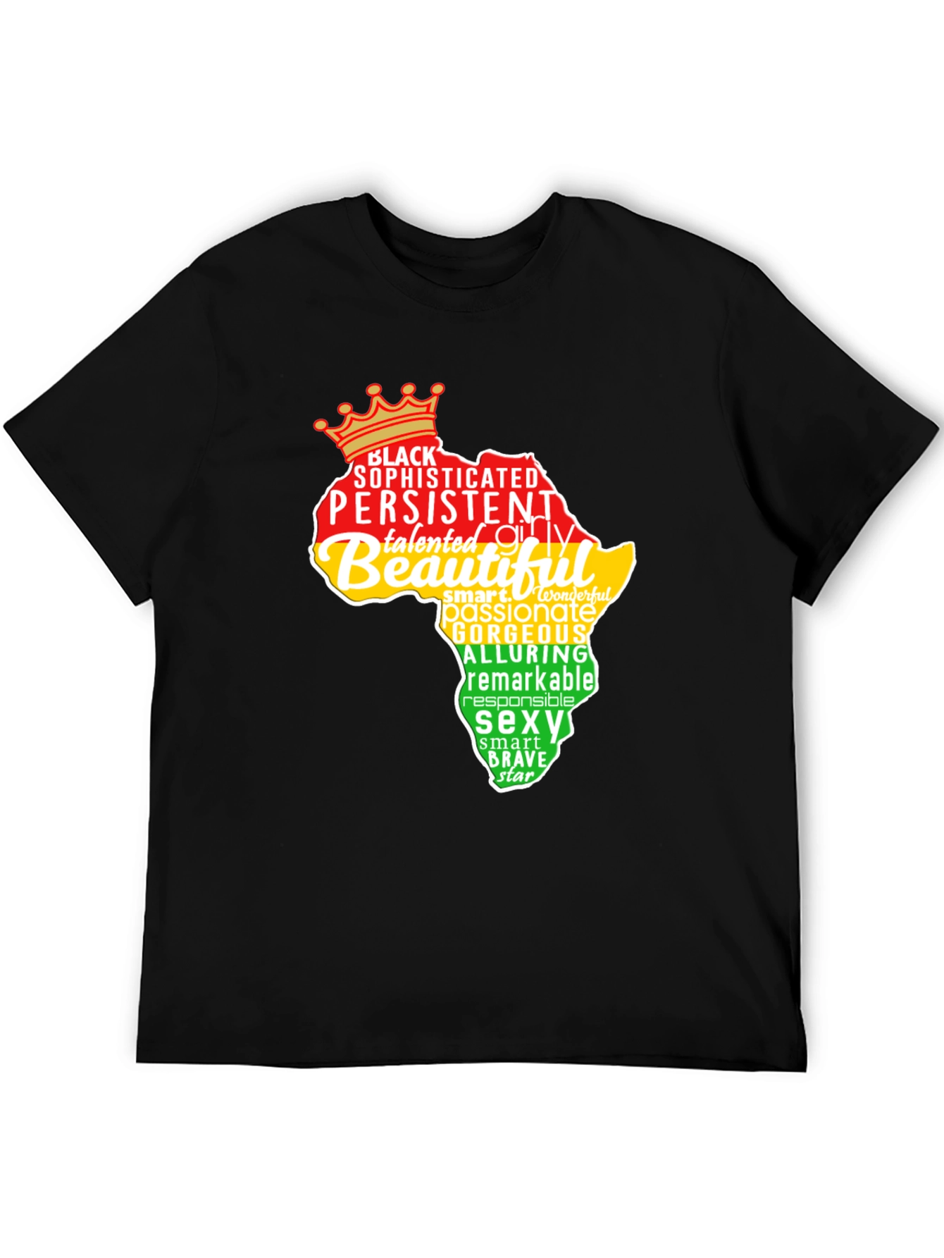 Black Pride T-Shirt - Africa Word Art