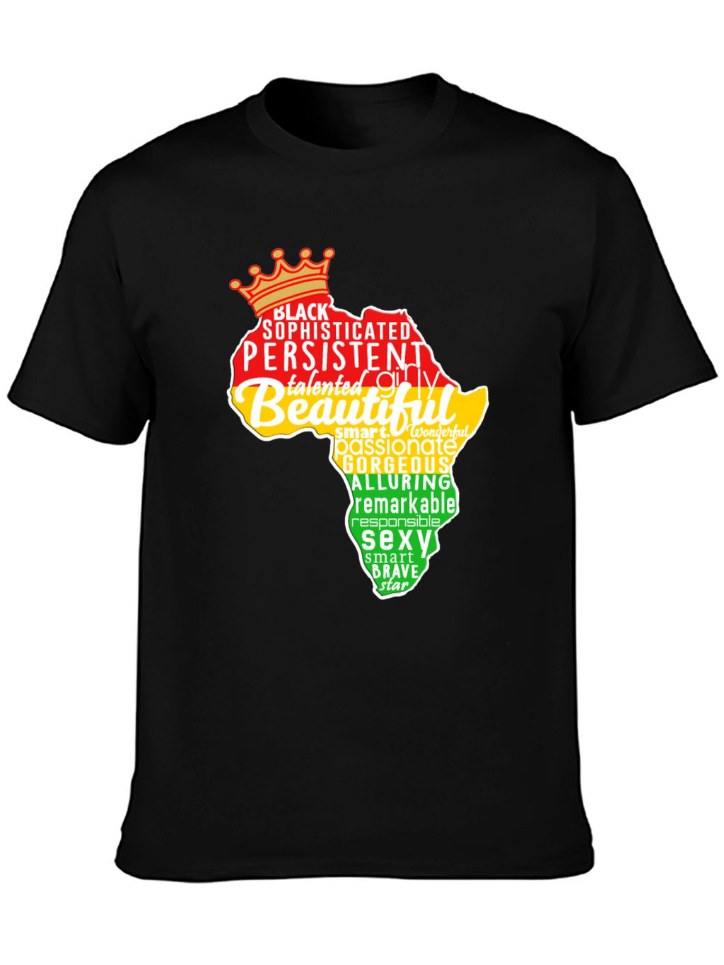 Black Pride T-Shirt - Africa Word Art