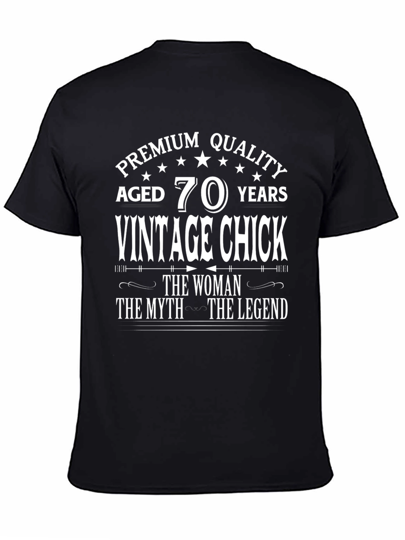 Vintage Chick 70th Birthday T-Shirt - Premium Quality