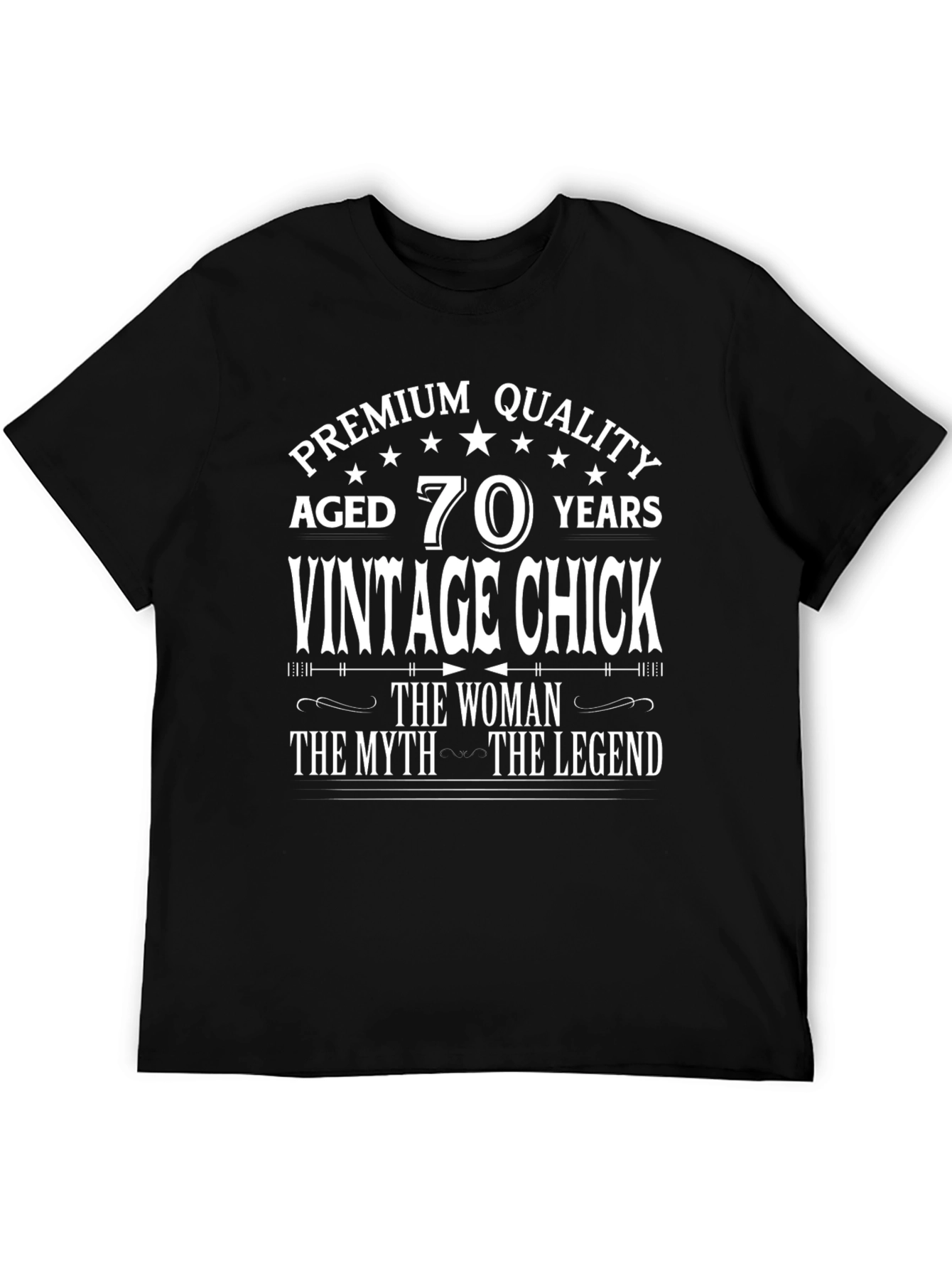 Vintage Chick 70th Birthday T-Shirt - Premium Quality