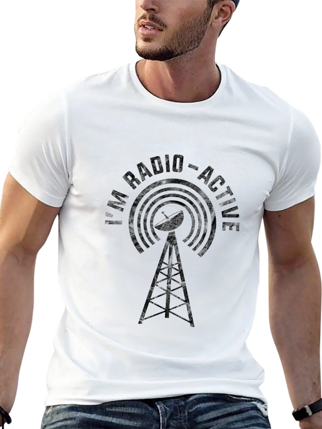 Radio-Active Graphic T-Shirt - Novelty Tee