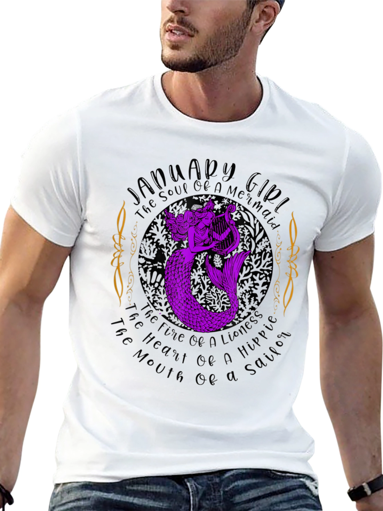 January Girl Mermaid Graphic Tee