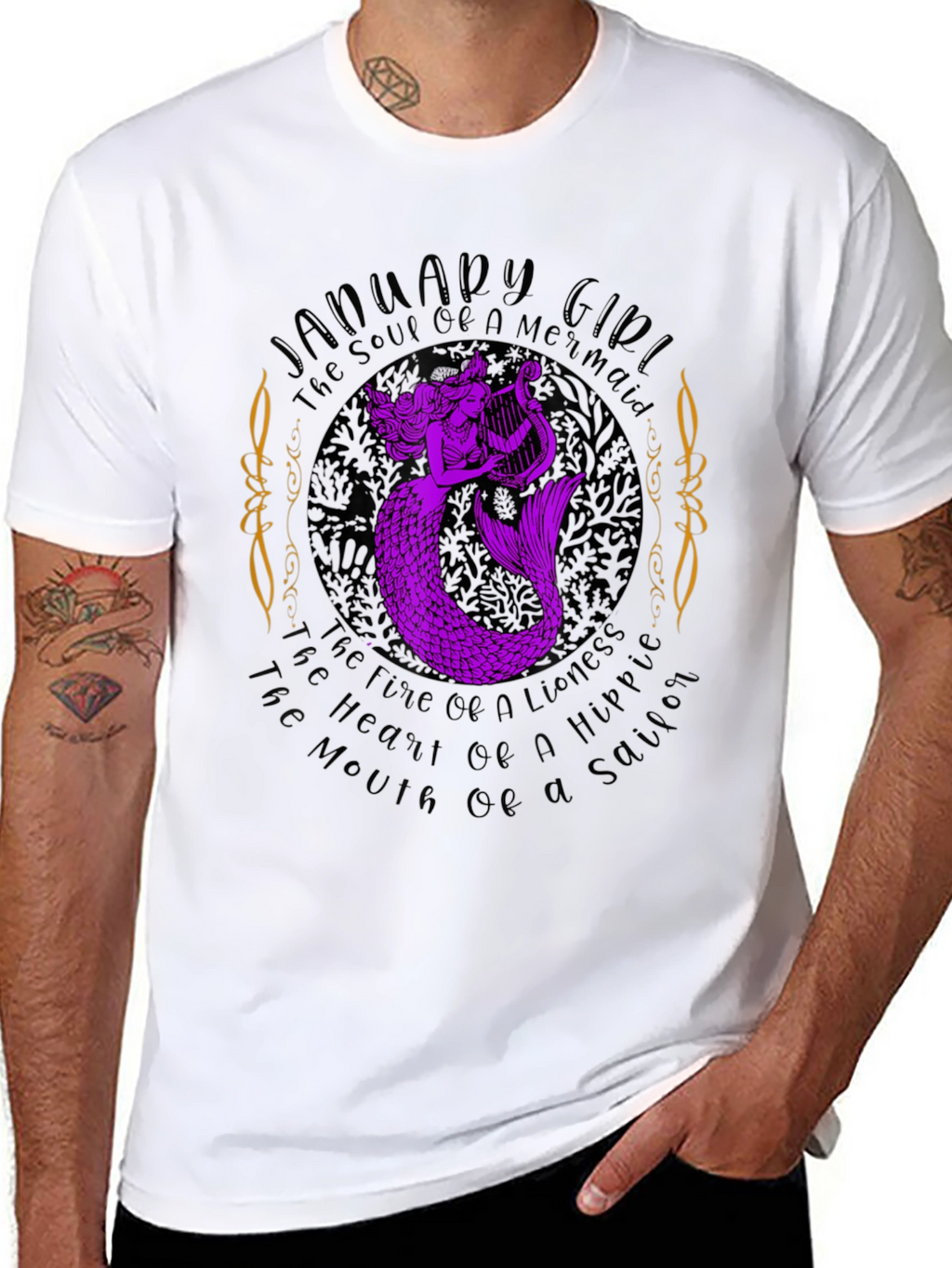January Girl Mermaid Graphic Tee