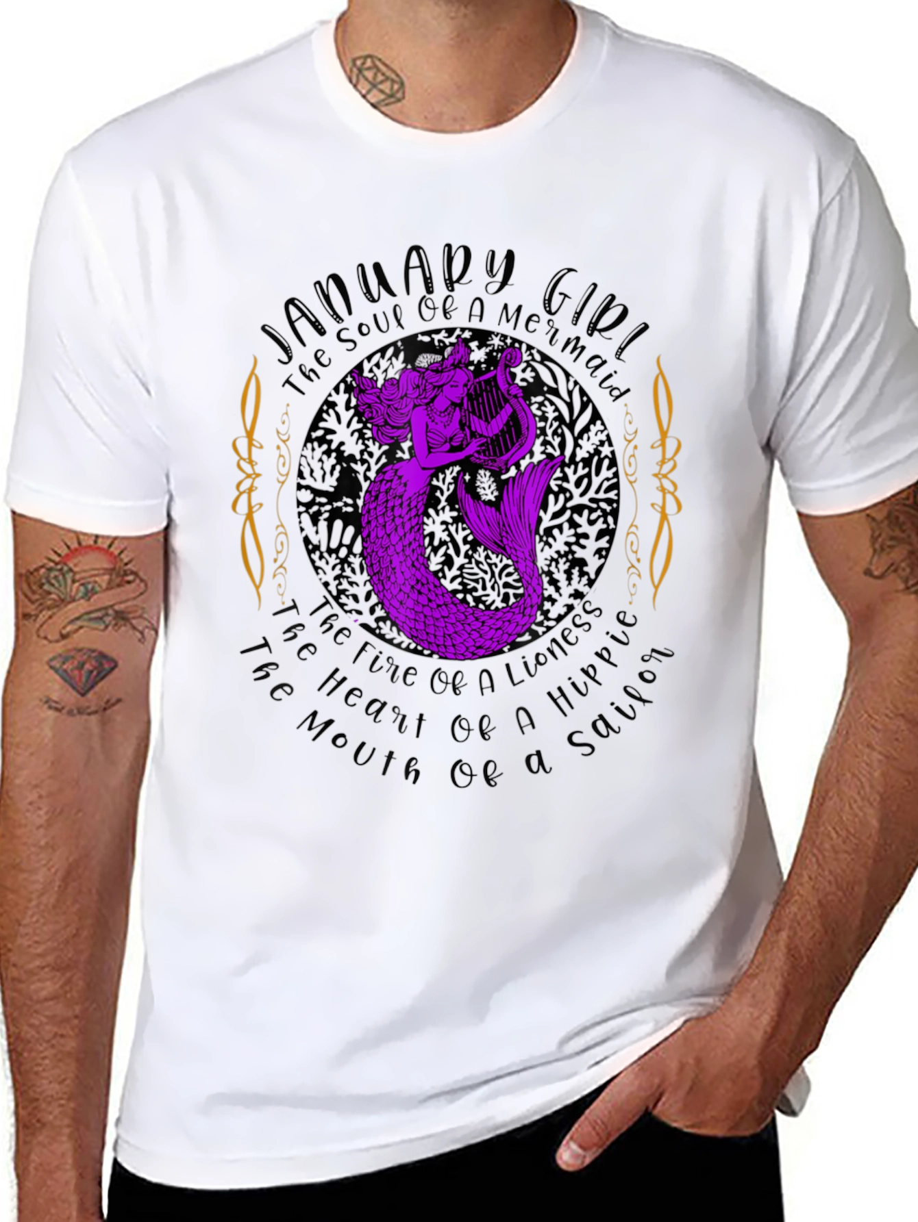 January Girl Mermaid Graphic Tee