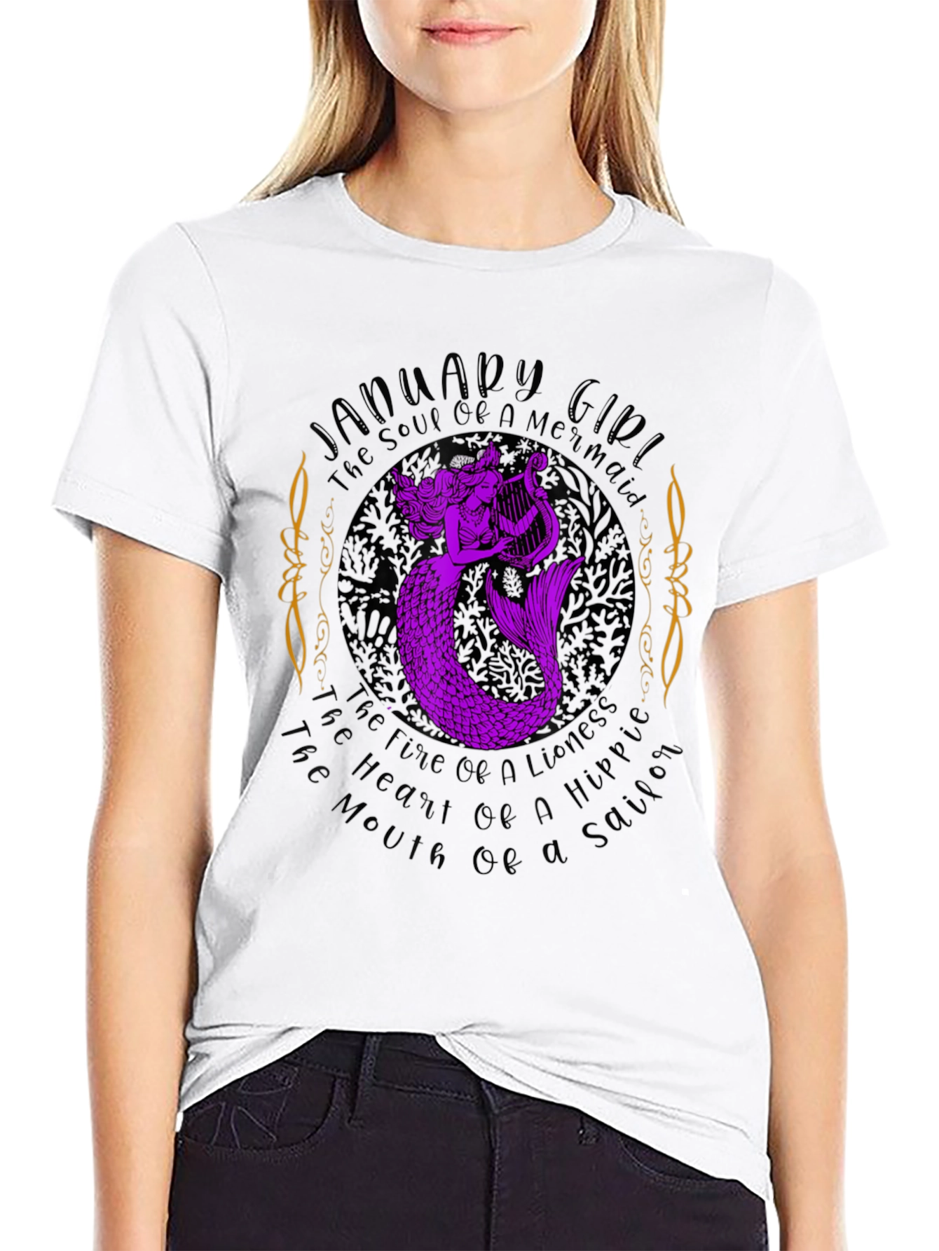 January Girl Mermaid Graphic Tee