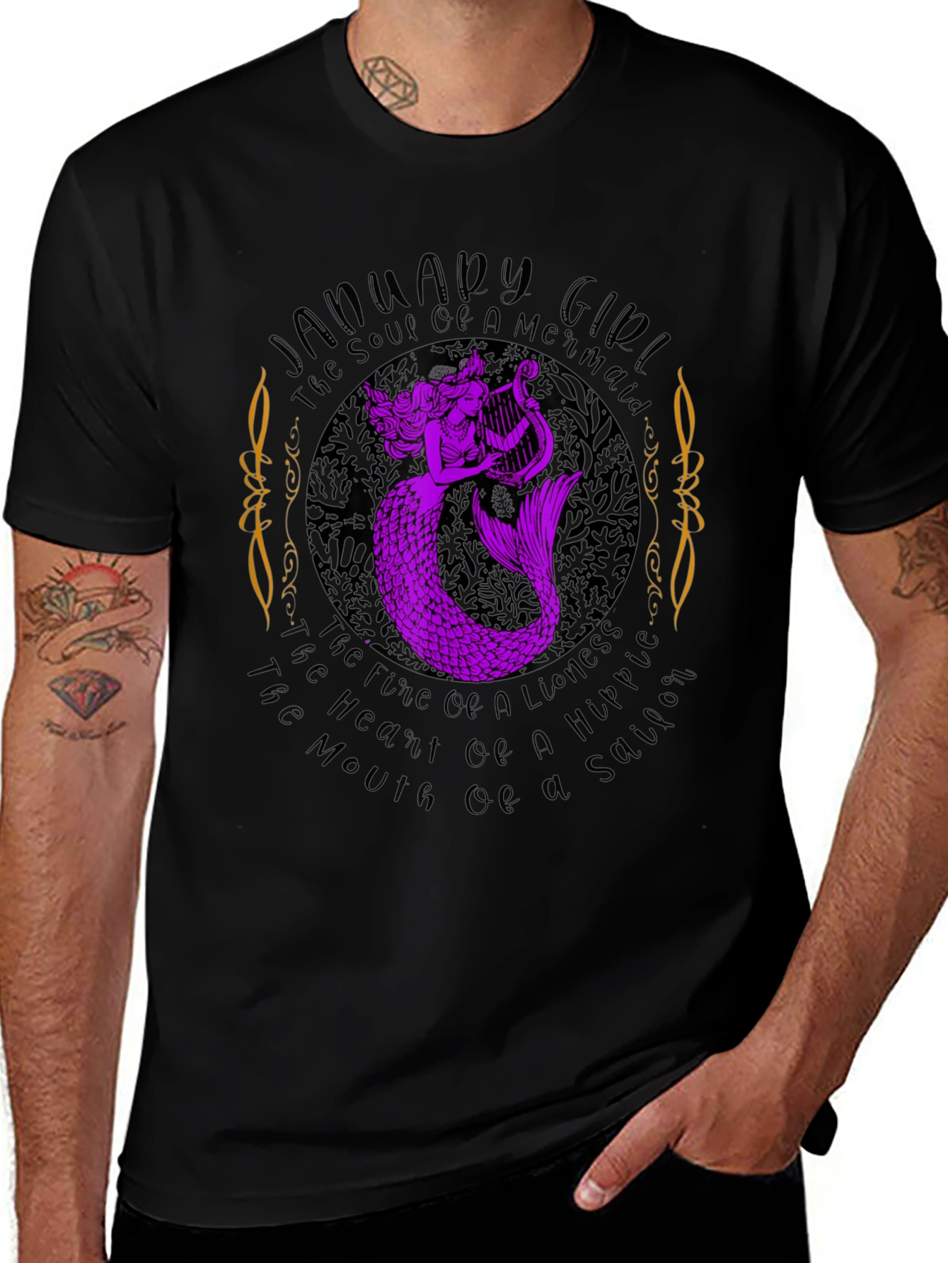 January Girl Mermaid Graphic Tee
