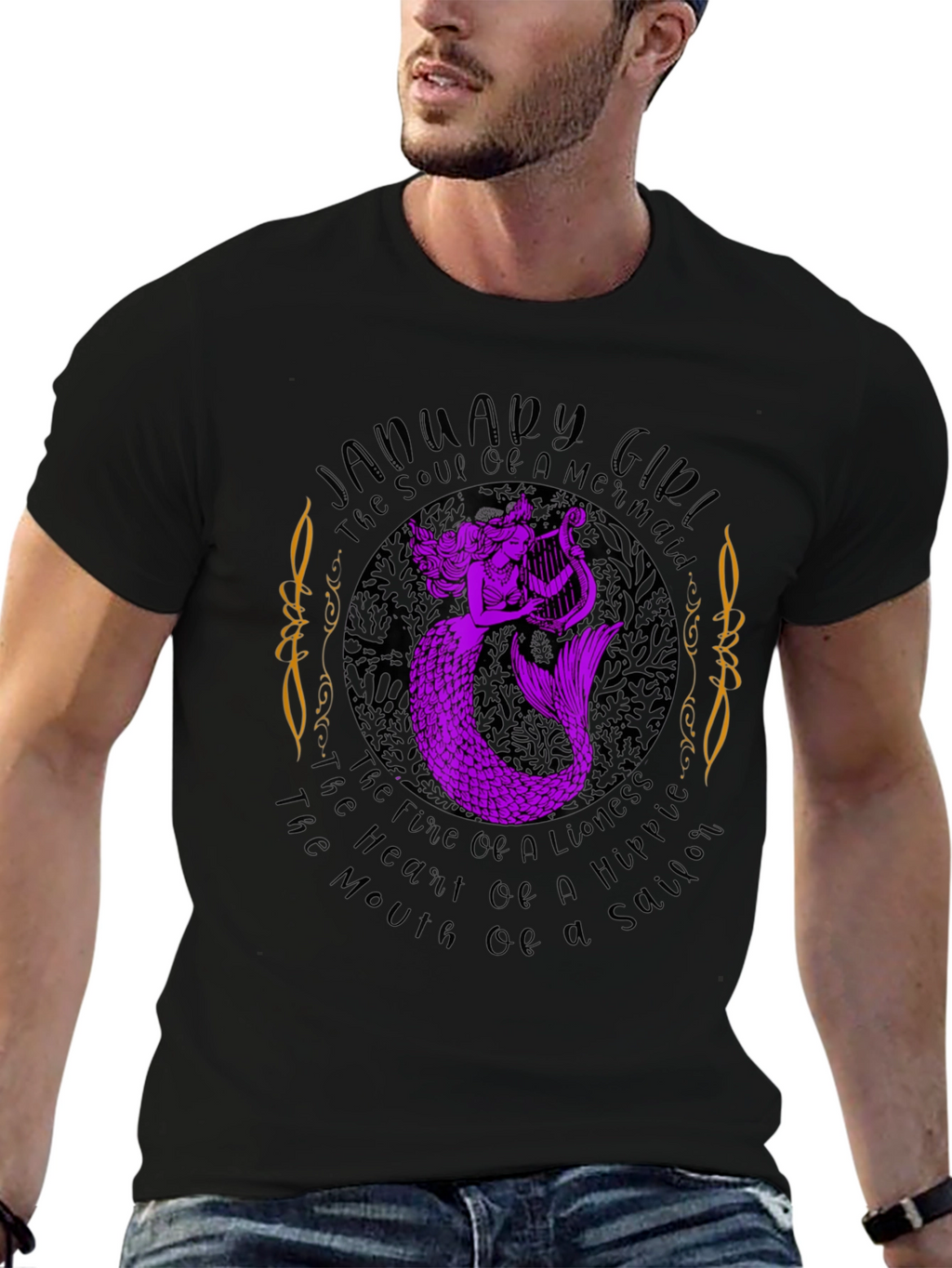 January Girl Mermaid Graphic Tee