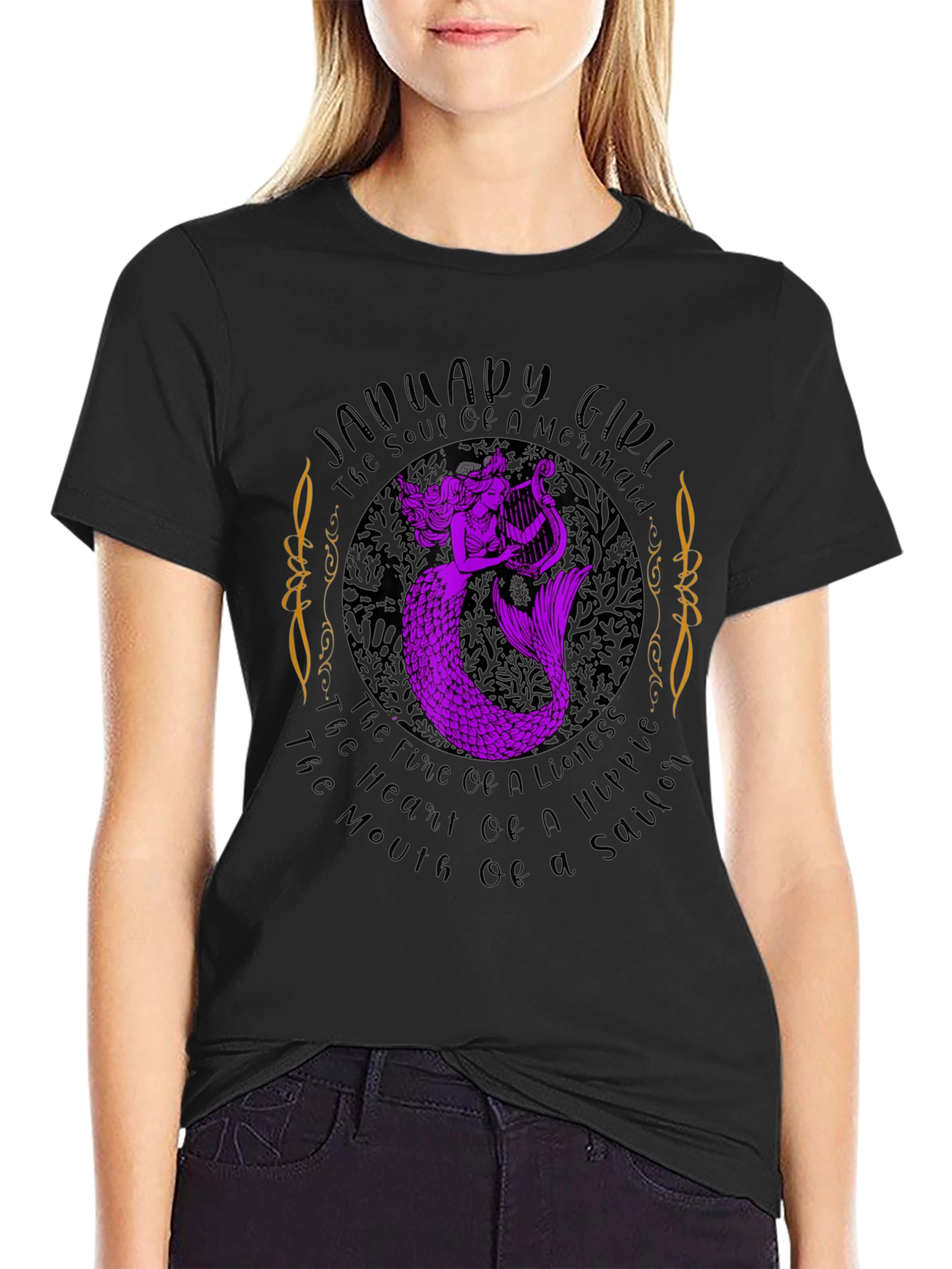 January Girl Mermaid Graphic Tee