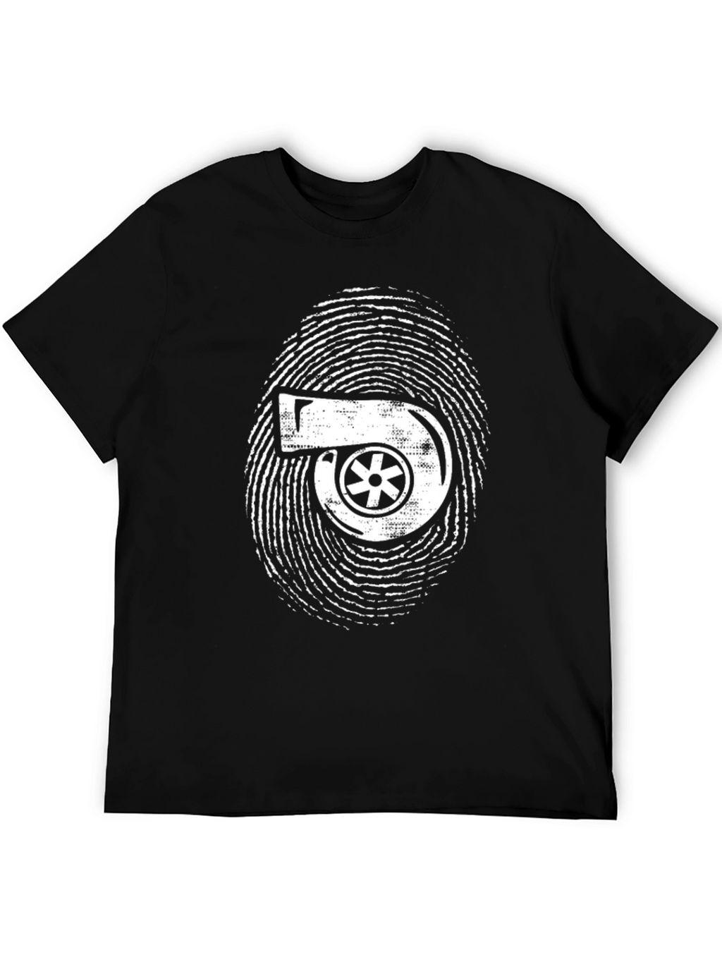 Turbo Fingerprint Graphic Black T-Shirt