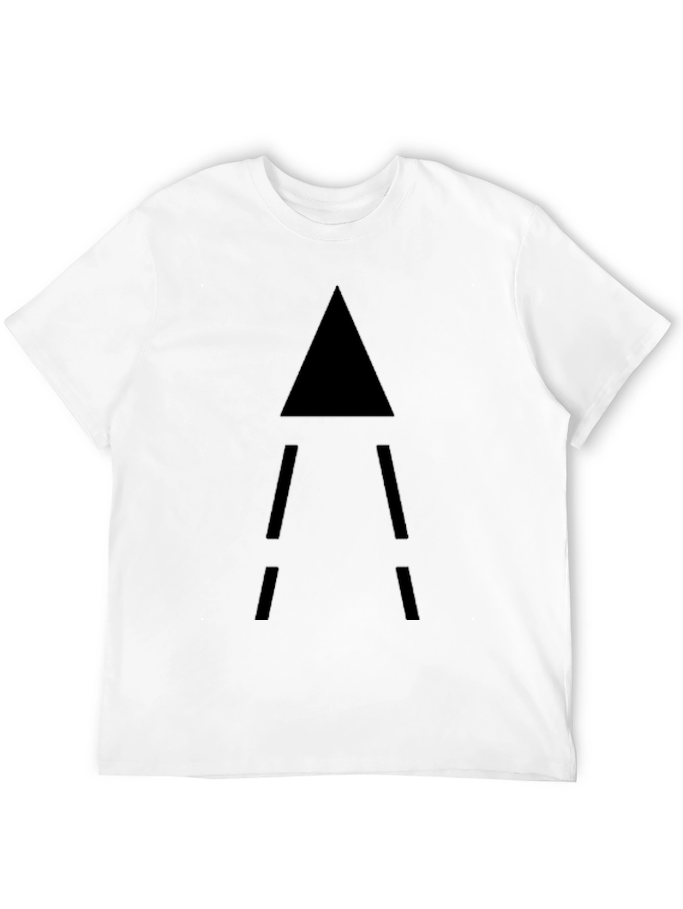 Minimalist Triangle Graphic Black T-Shirt