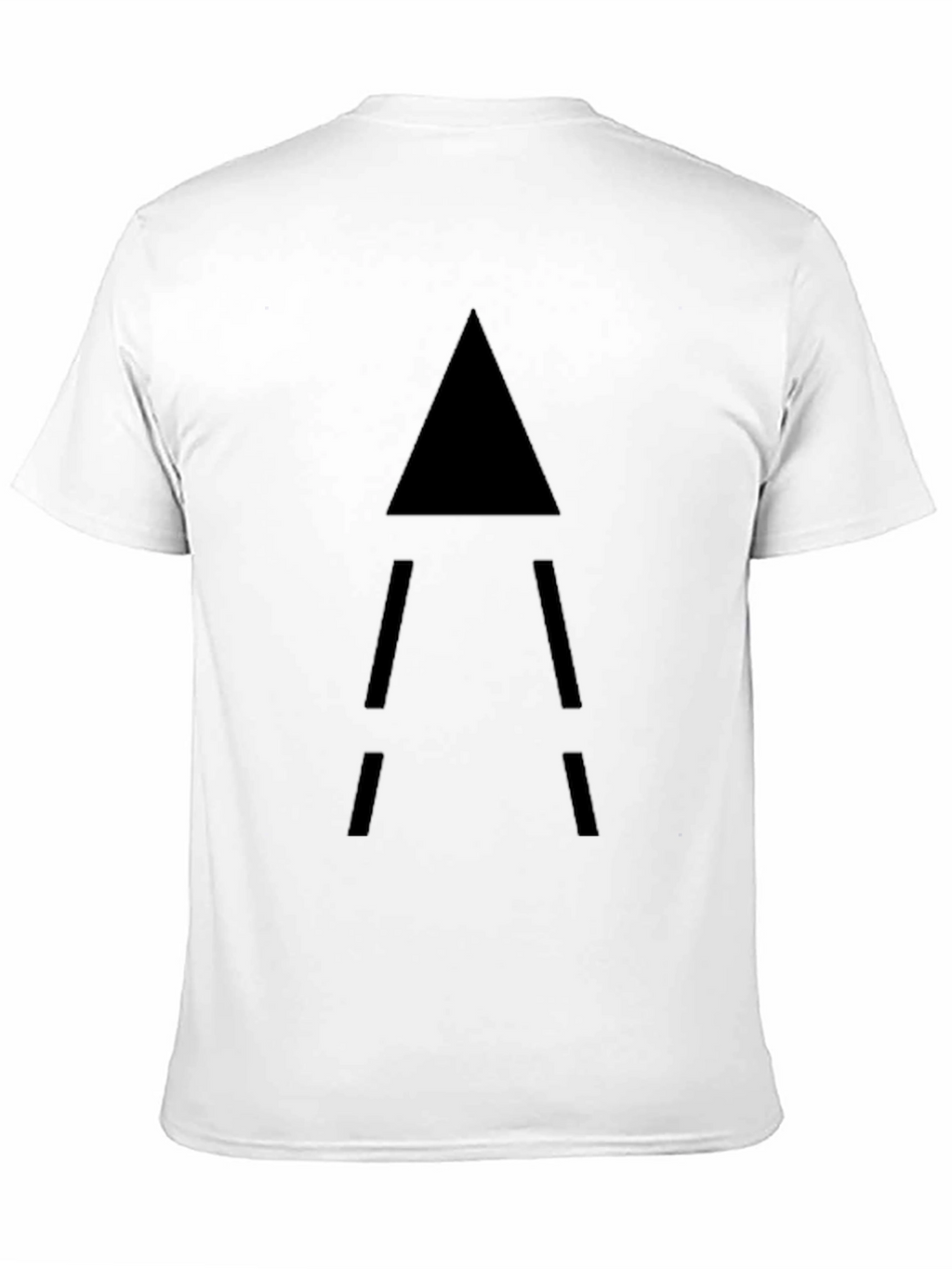 Minimalist Triangle Graphic Black T-Shirt