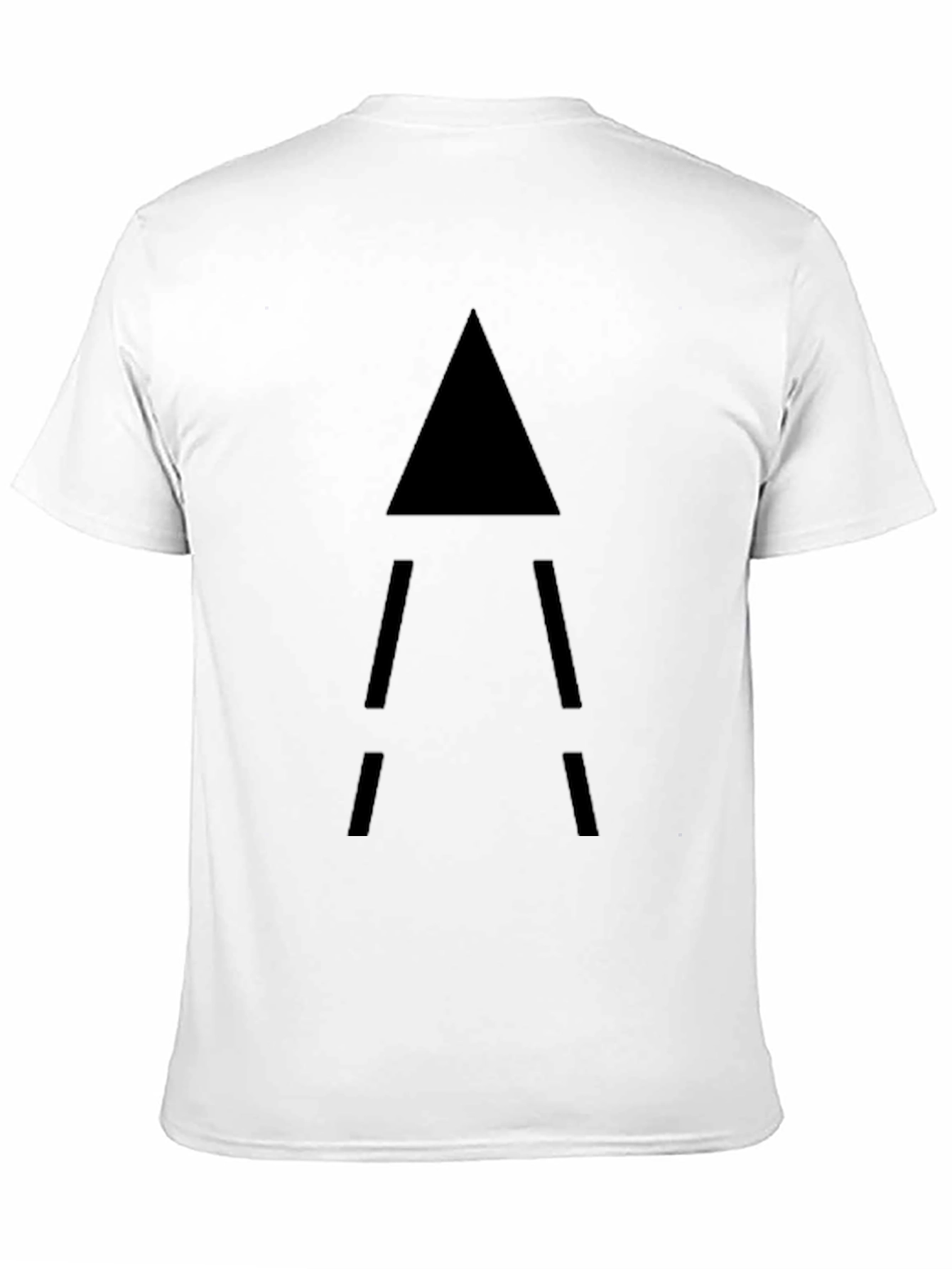 Minimalist Triangle Graphic Black T-Shirt