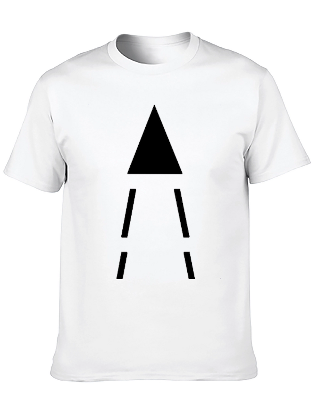 Minimalist Triangle Graphic Black T-Shirt