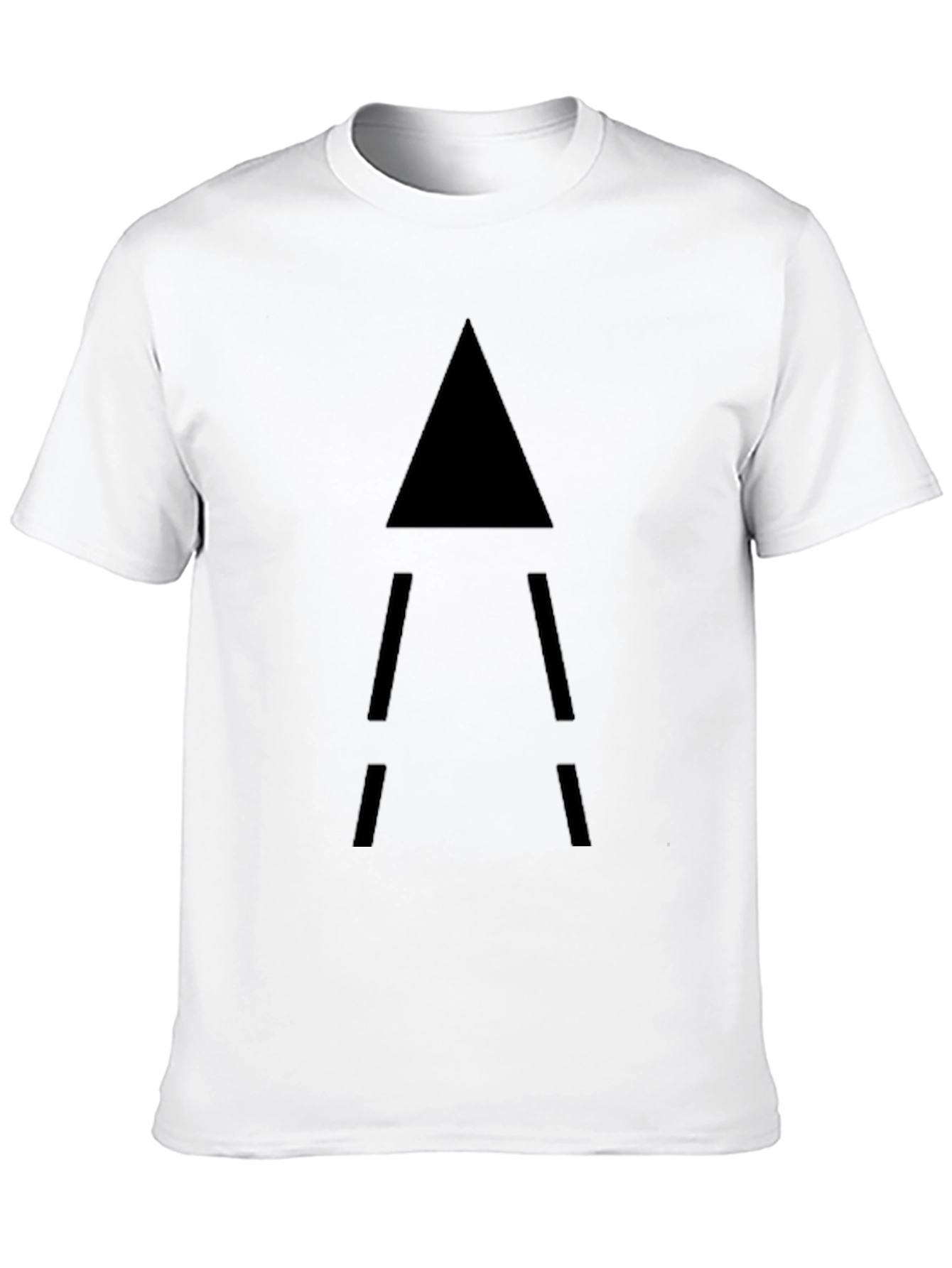 Minimalist Triangle Graphic Black T-Shirt
