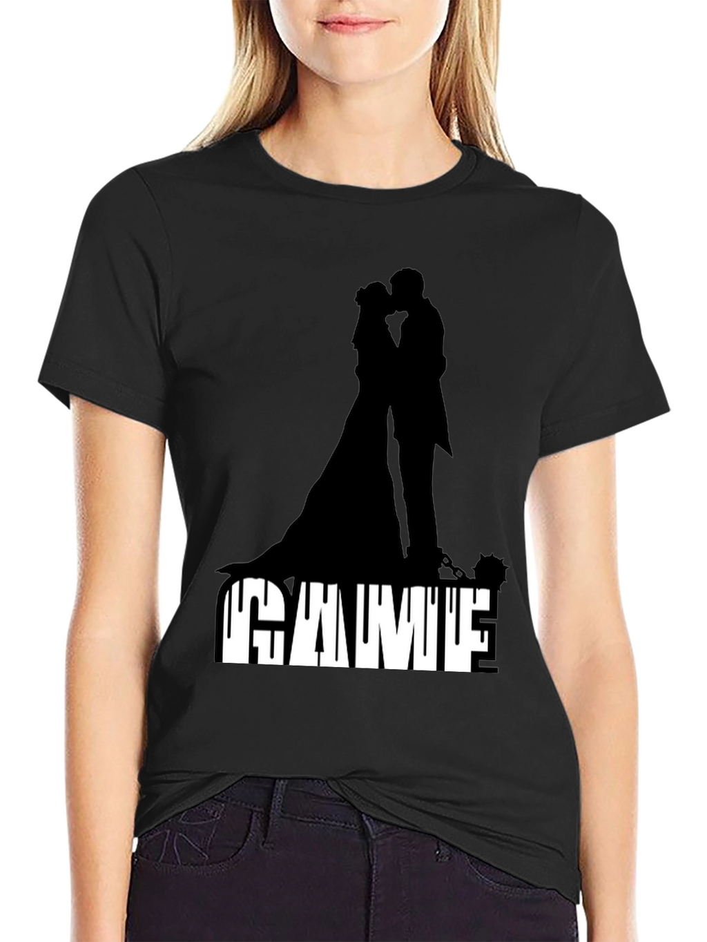 Gamufe Wedding Silhouette Graphic Tee - Black