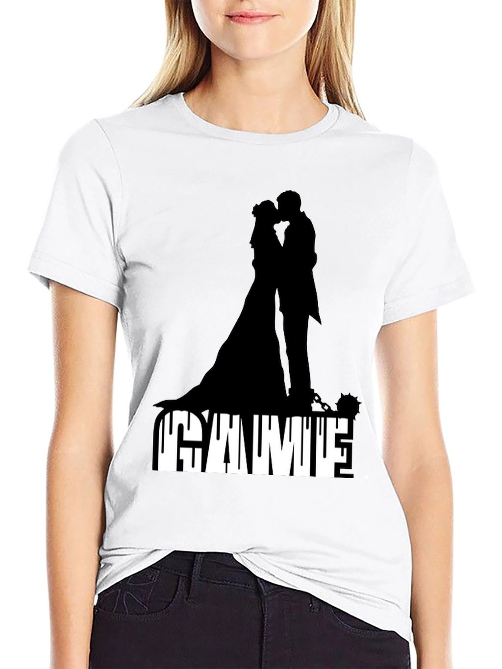Gamufe Wedding Silhouette Graphic Tee - Black