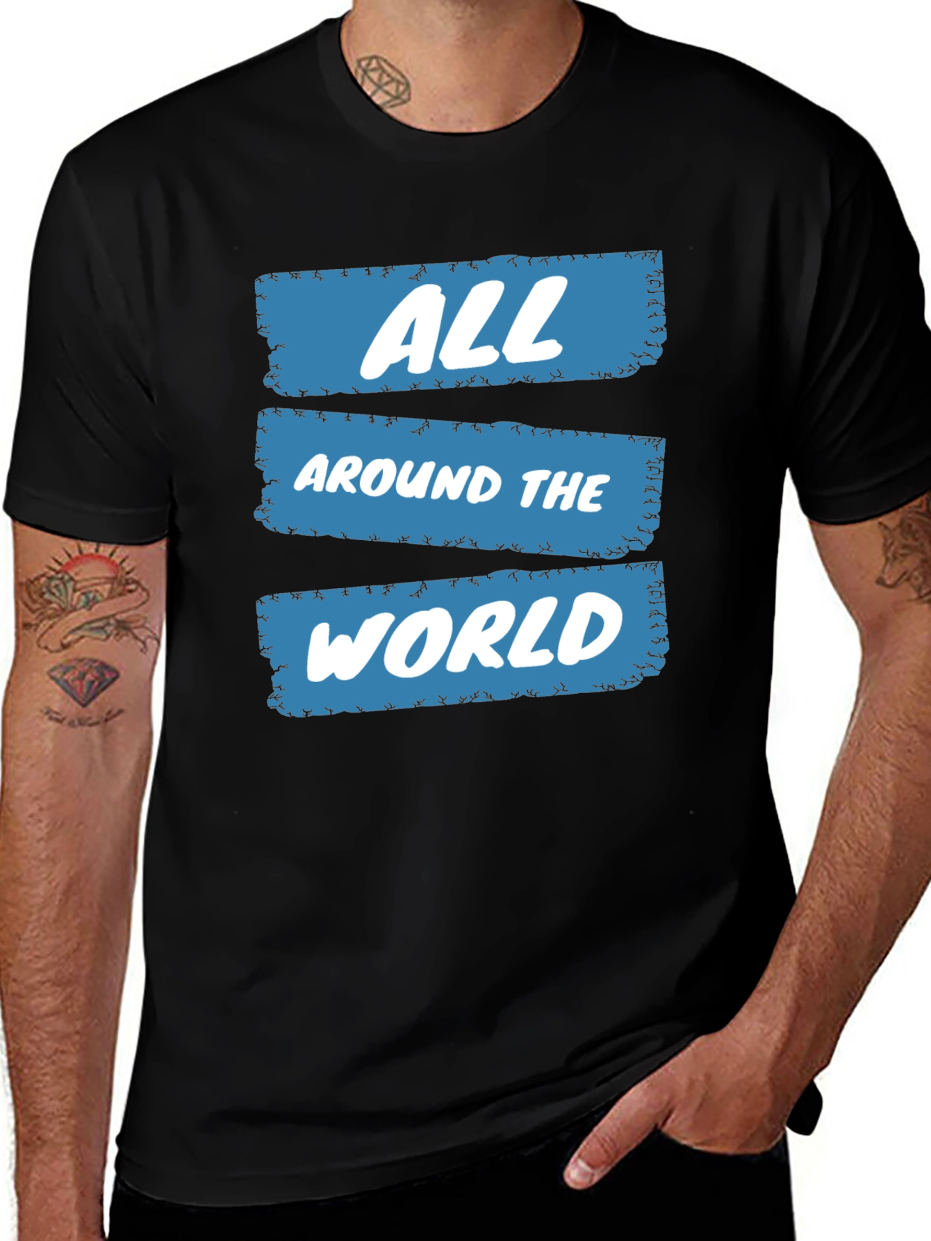 All Around The World Graphic Tee - Trendy Casual Wear