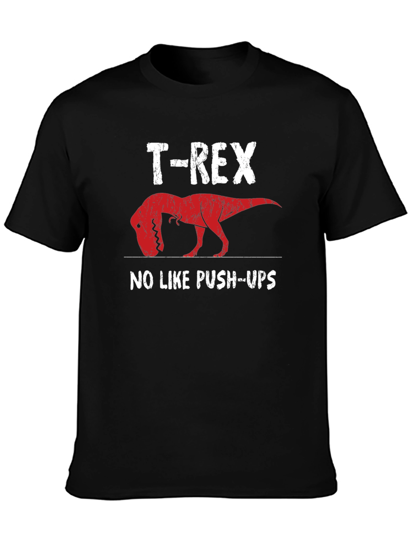 T-Rex No Like Push-Ups Graphic Tee