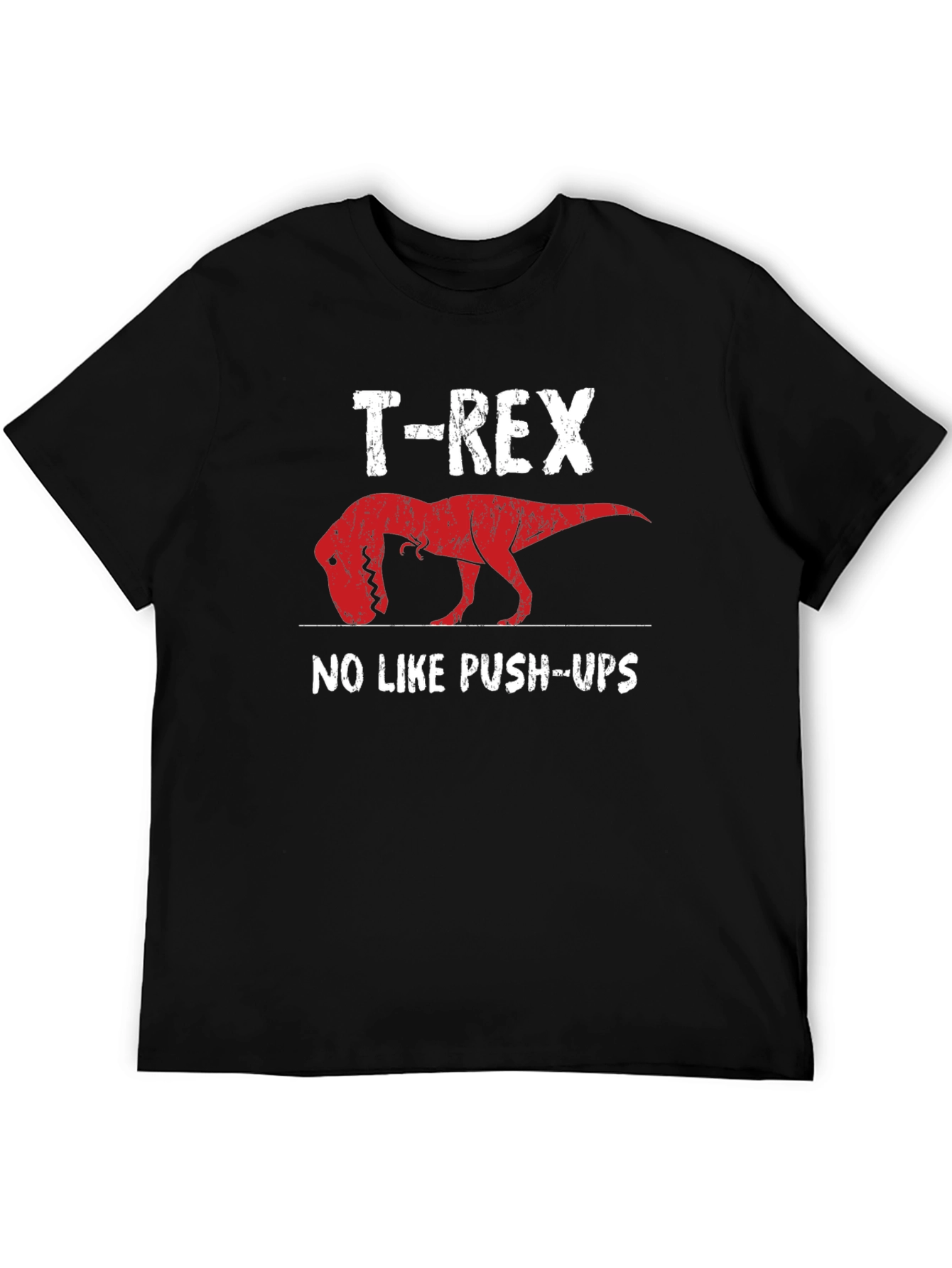 T-Rex No Like Push-Ups Graphic Tee