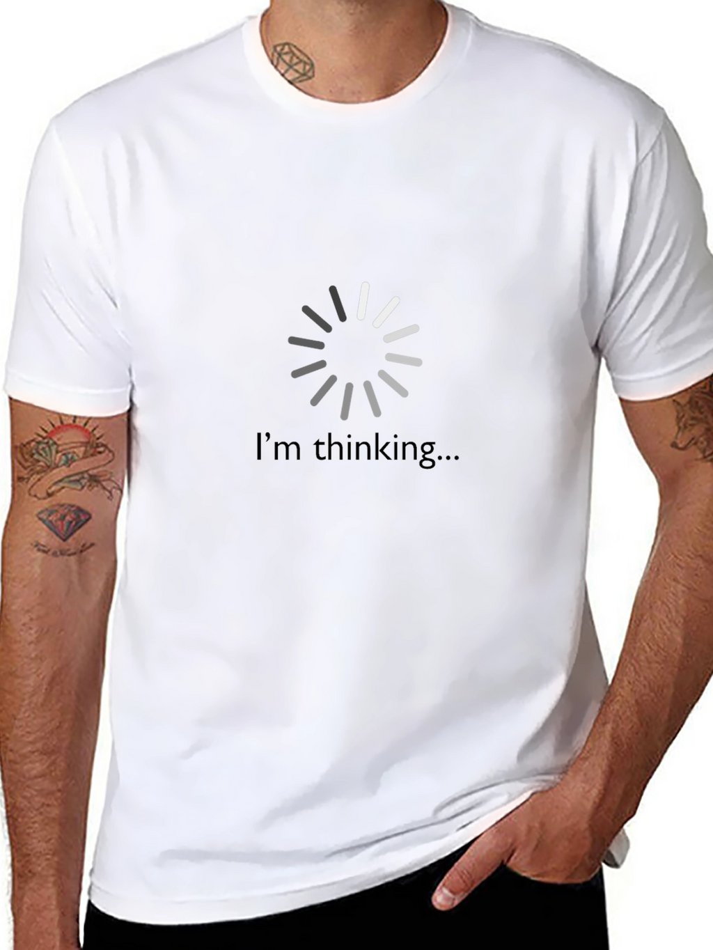 Im Thinking Loading Circle Black T-Shirt