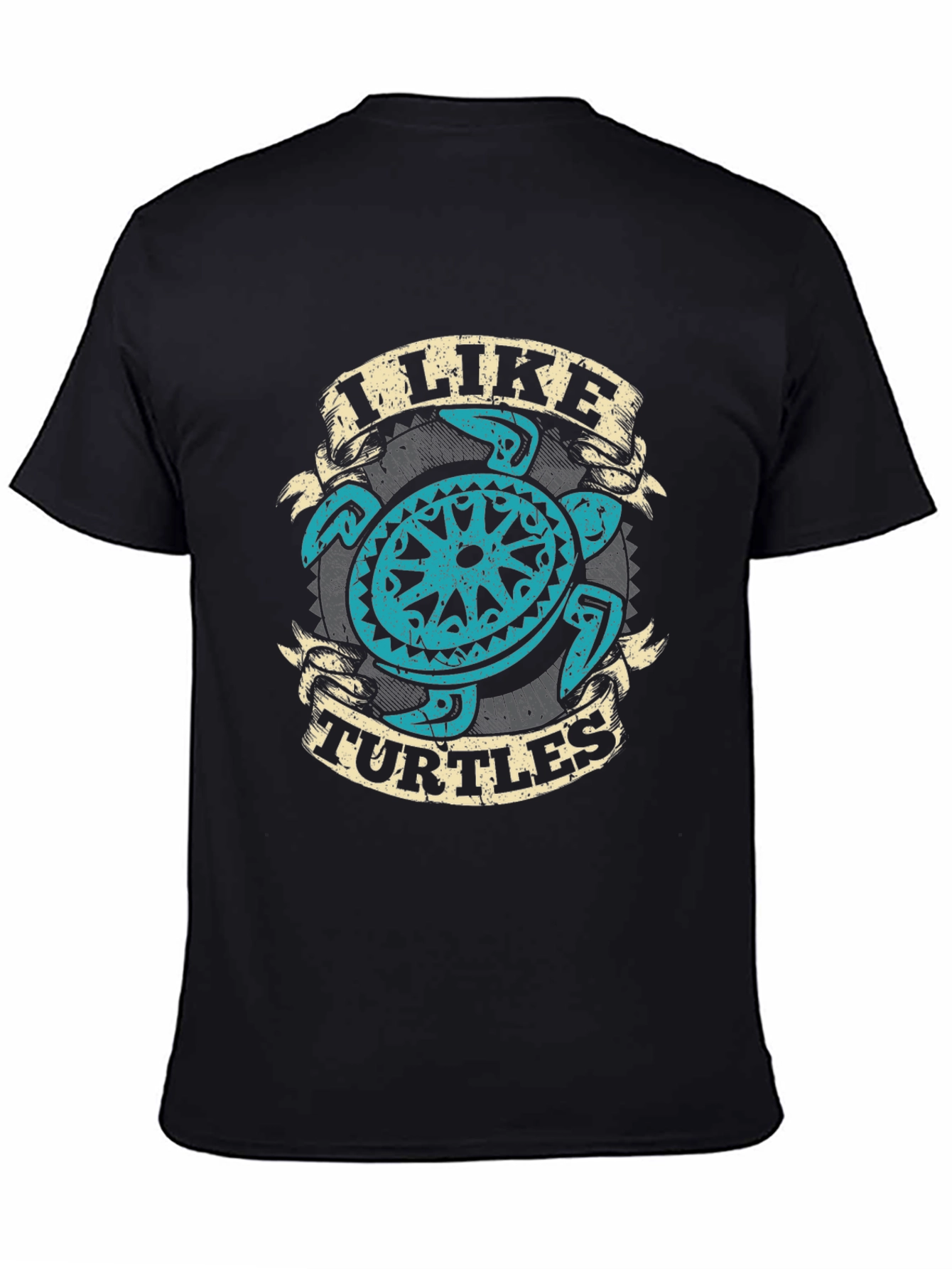 I Like Turtles Graphic Tee - Cool Turtle Design