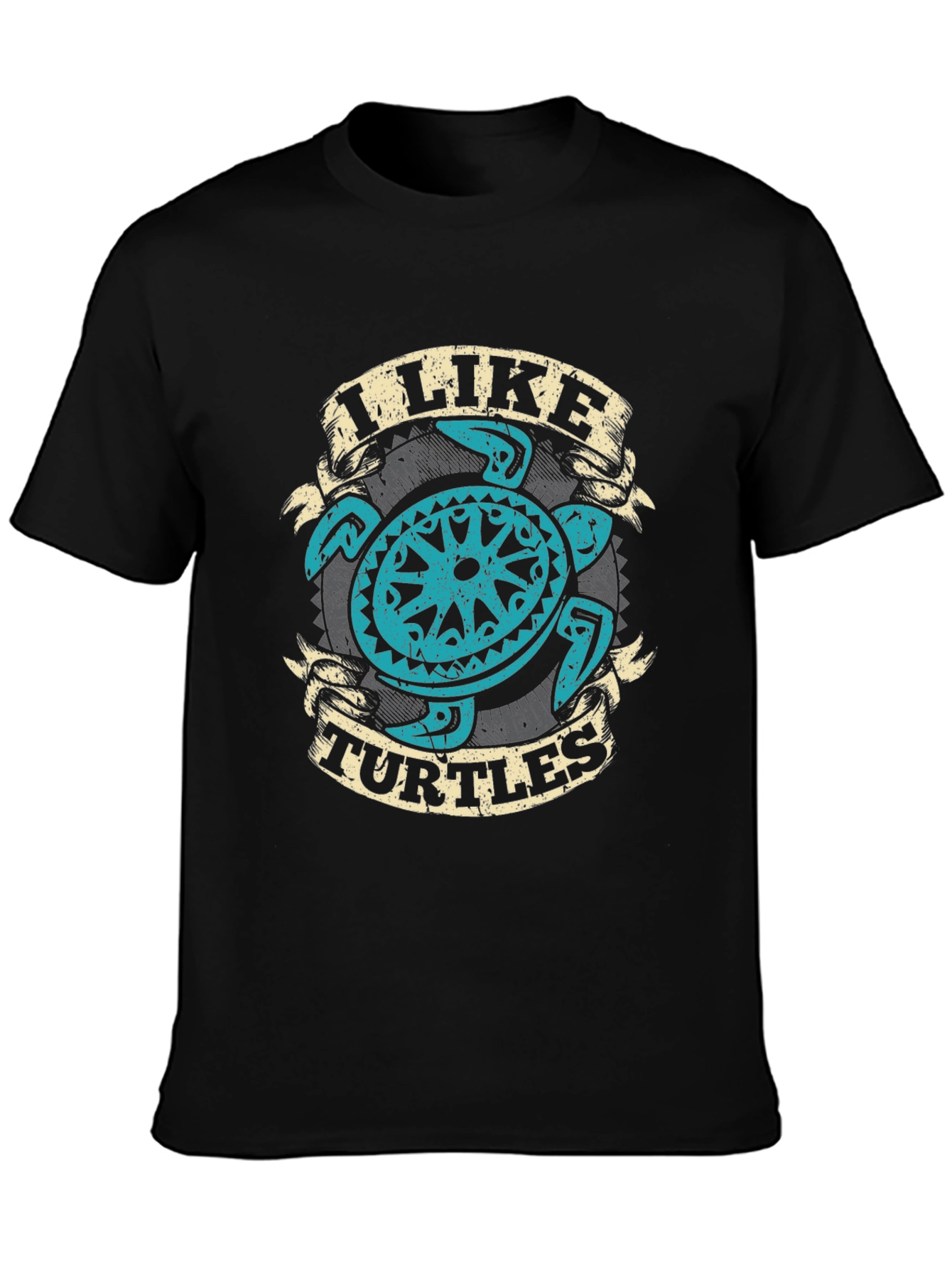 I Like Turtles Graphic Tee - Cool Turtle Design